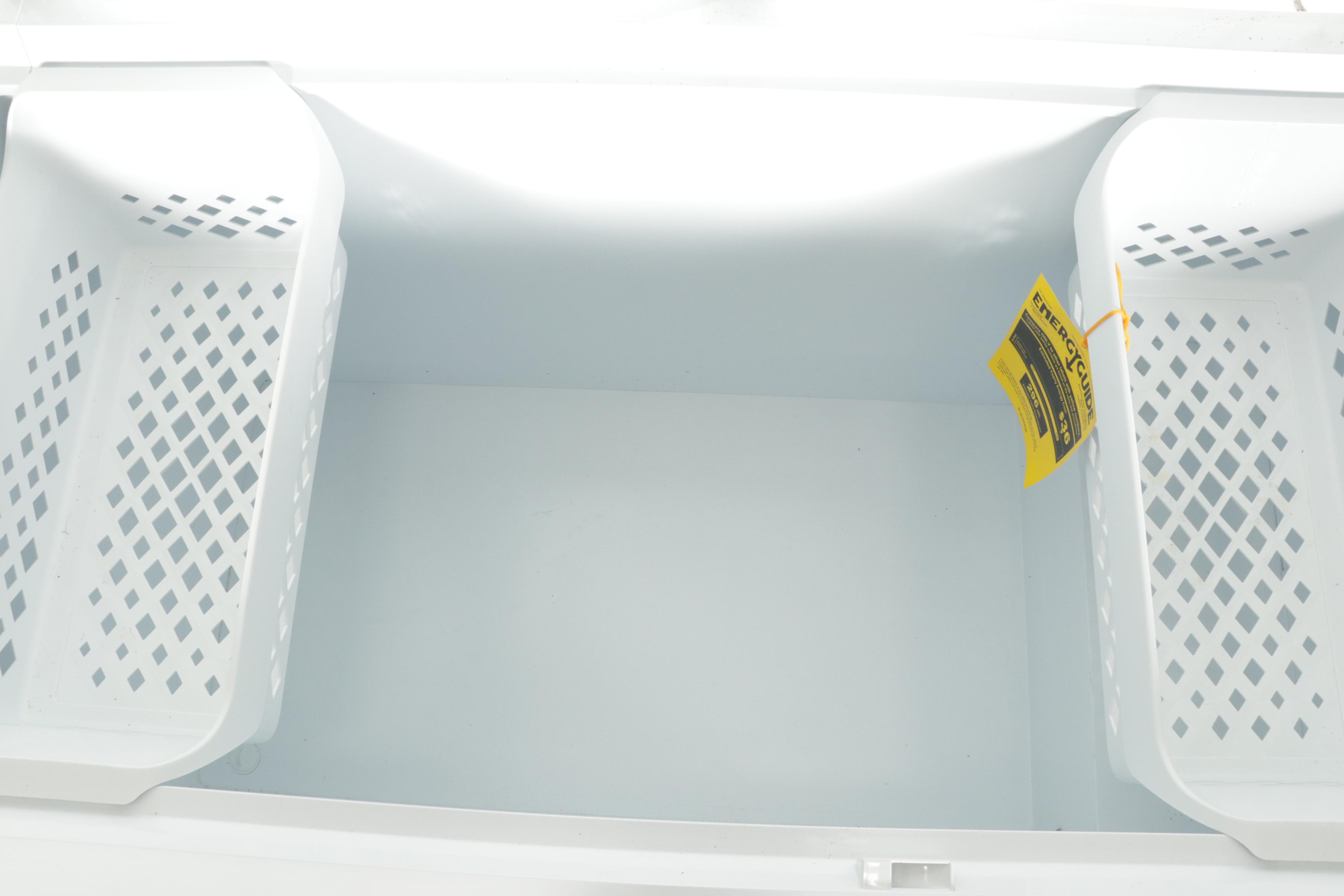 Frigidaire 14.8 Cu. Ft. White Chest Freezer on Casters