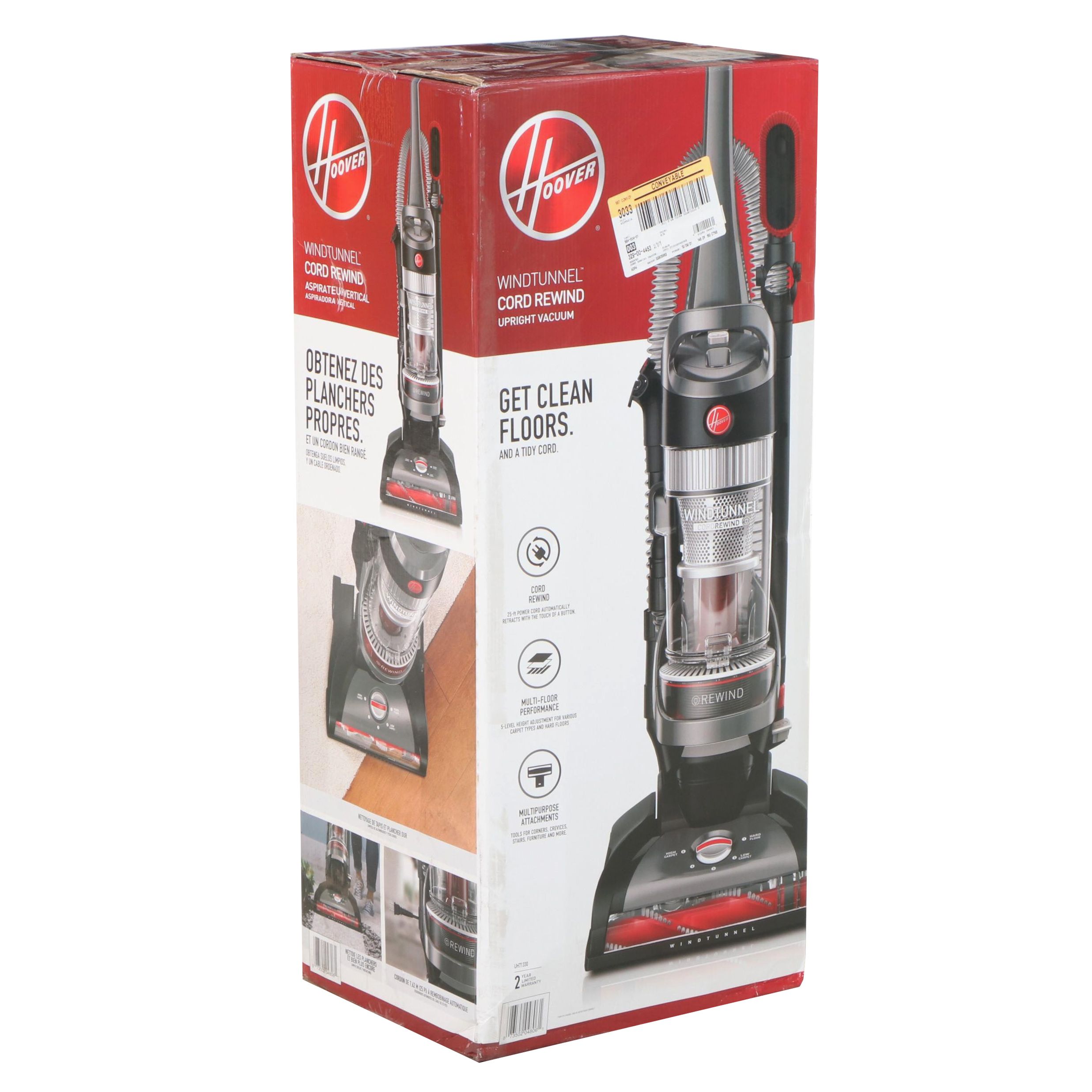 Hoover Multi-Floor Upright Vacuum With Attachments