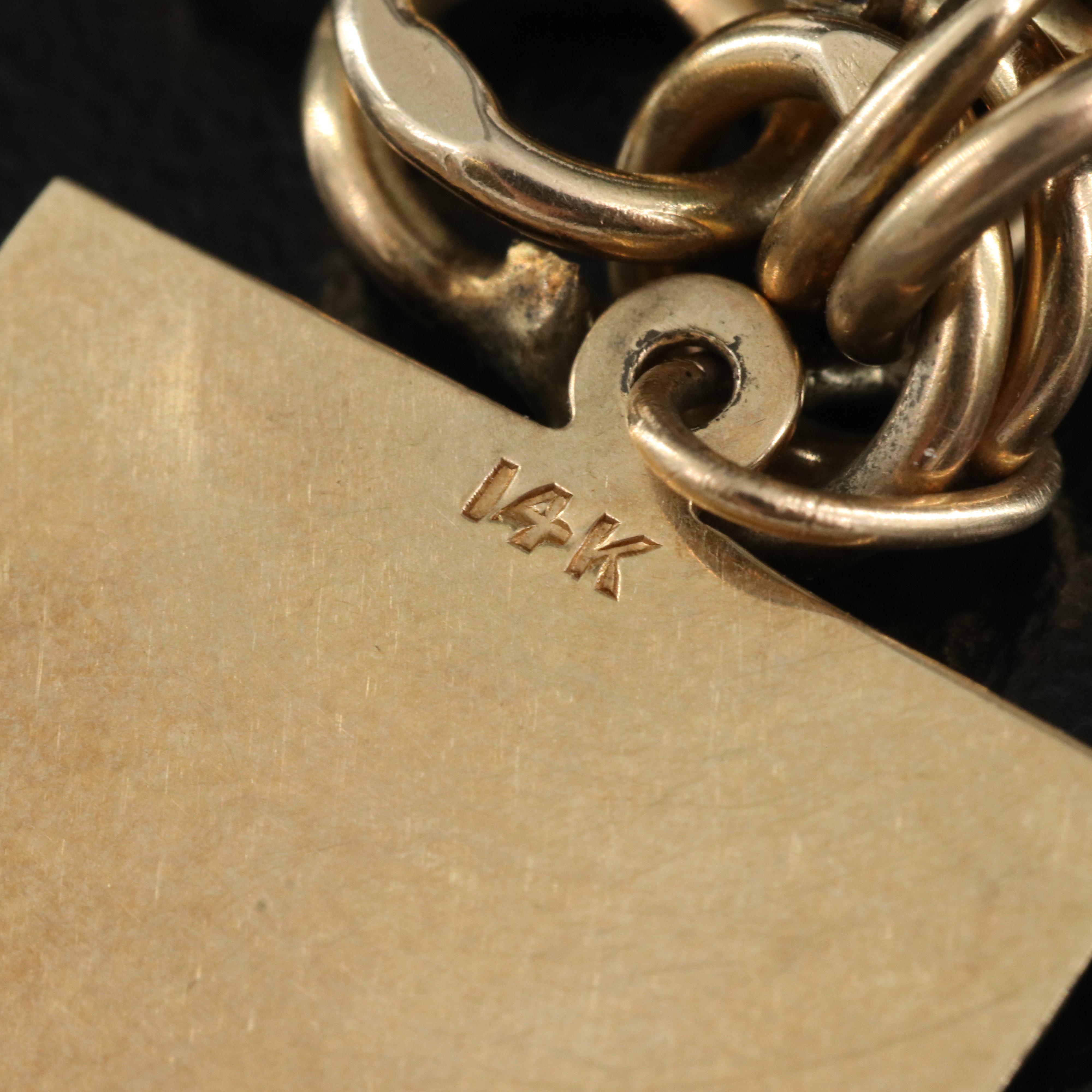 Charm Bracelet with 14K, 10K and Gold-Filled Charms