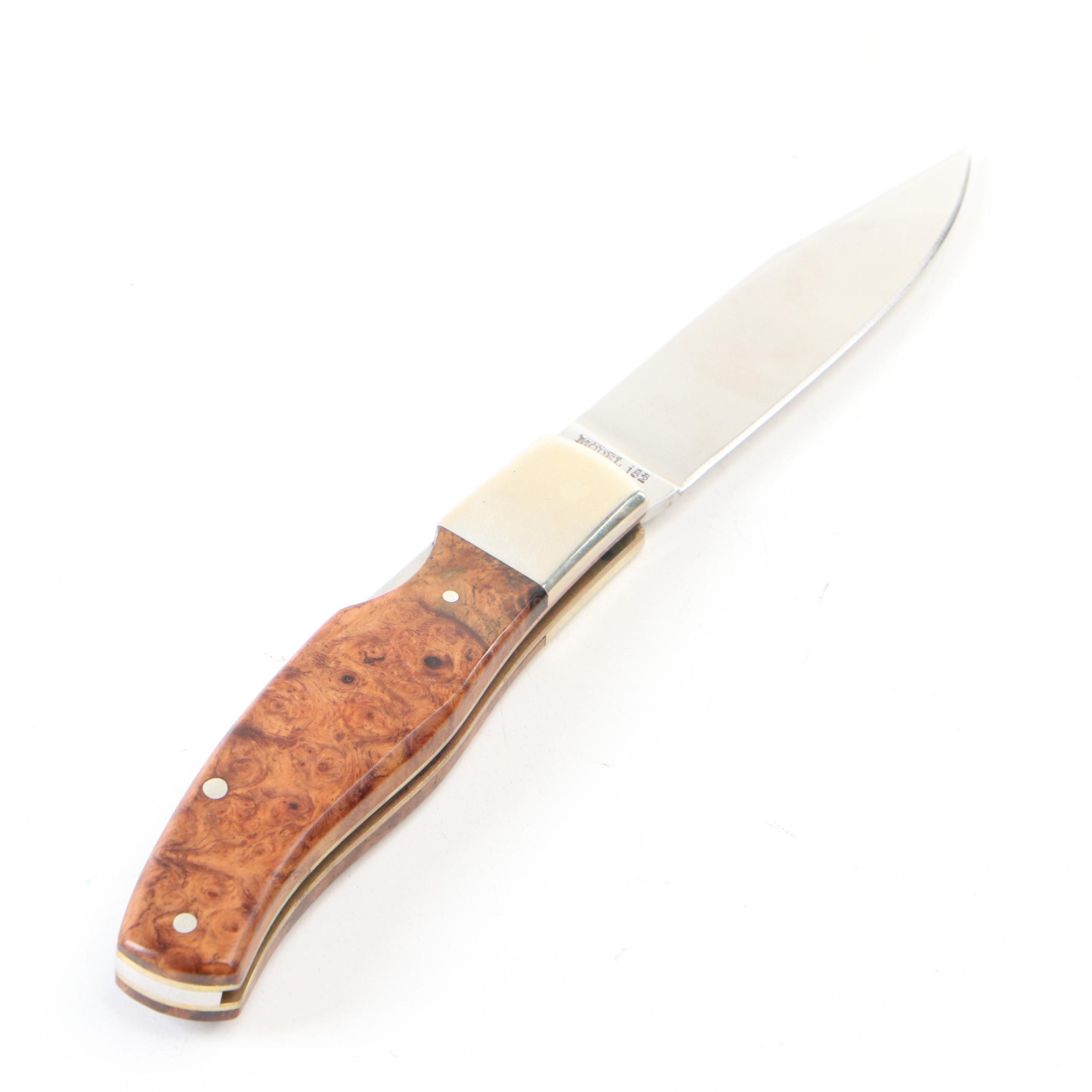 John M. Browning Model 152 Limited Edition Pocket Knife with Branded Wood Case