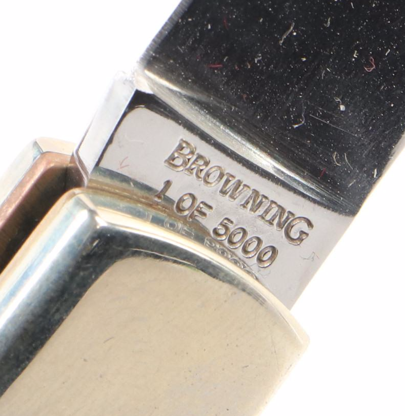 John M. Browning Model 152 Limited Edition Pocket Knife with Branded Wood Case