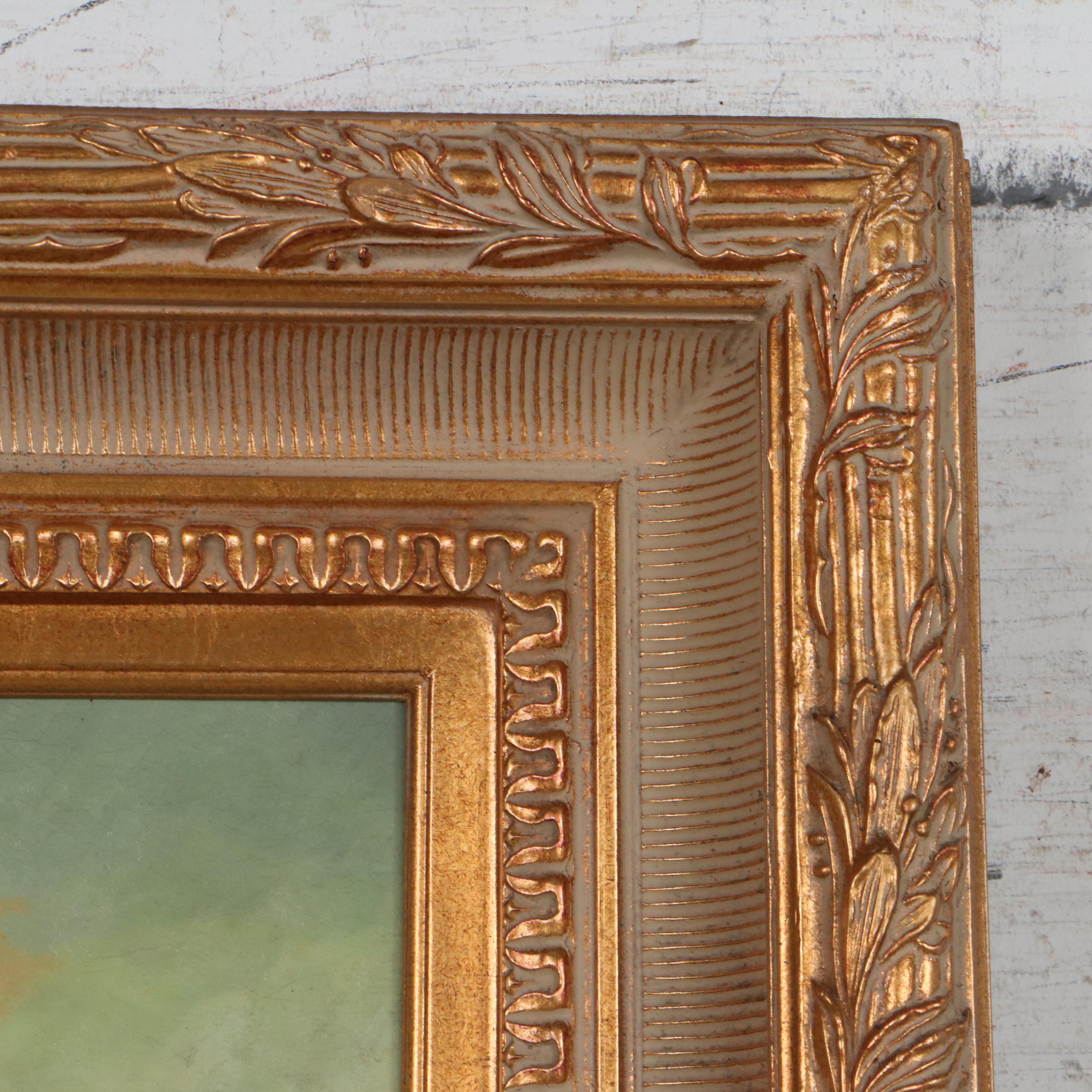 Romantic Landscape Oil Painting of Waterfall