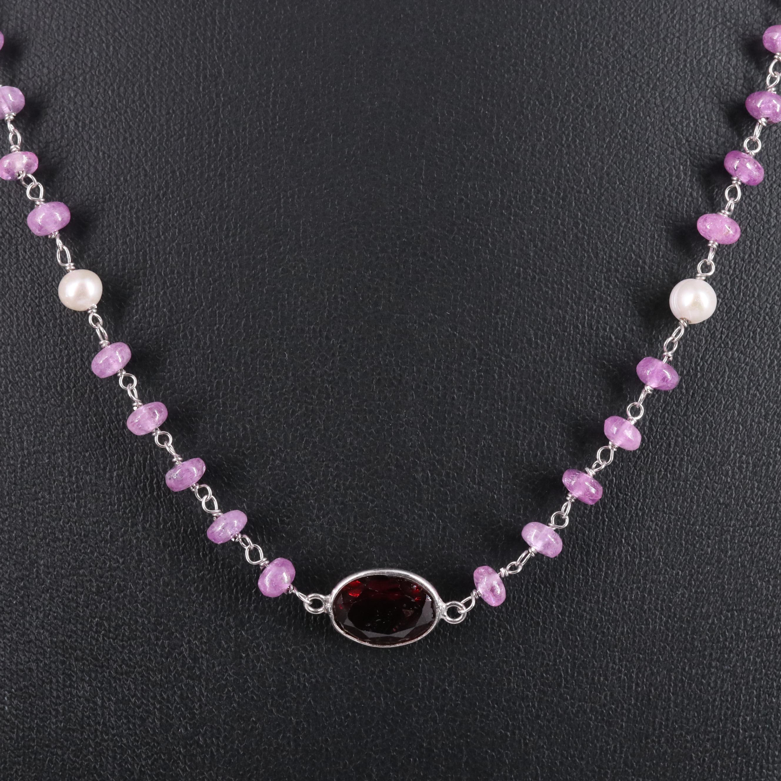 Sterling Silver Gemstone Necklace