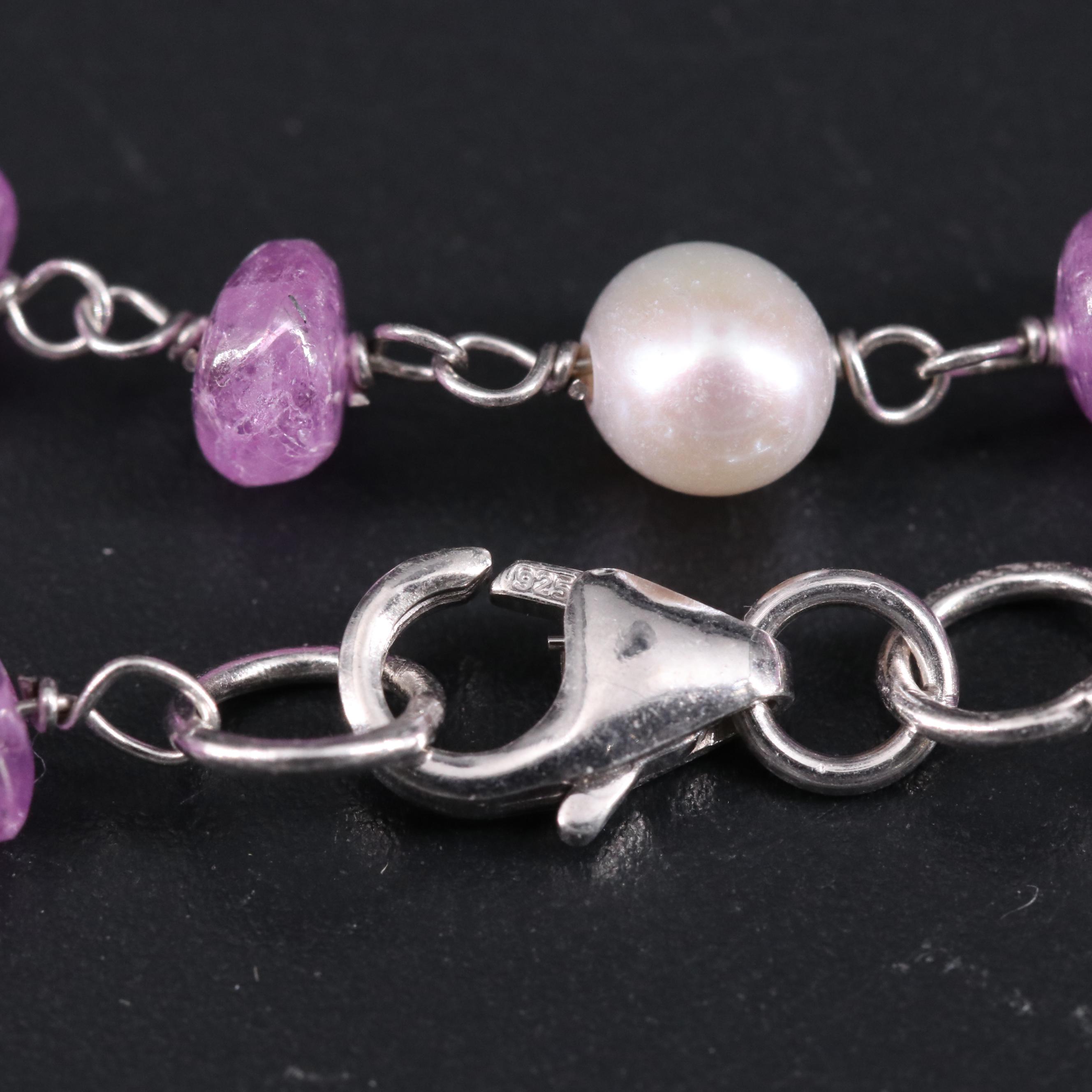 Sterling Silver Gemstone Necklace