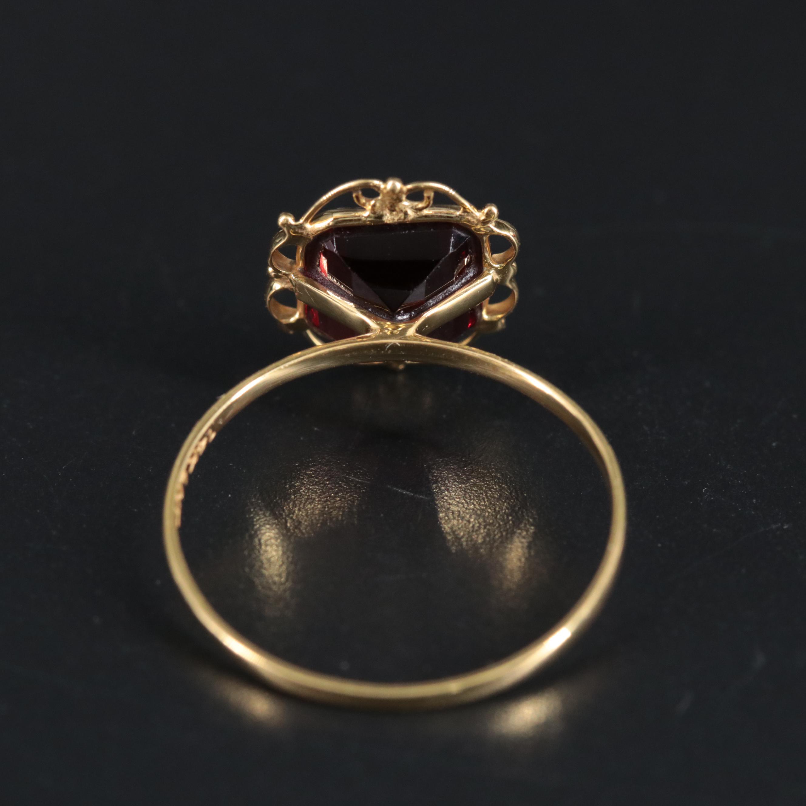 14K Garnet Ring