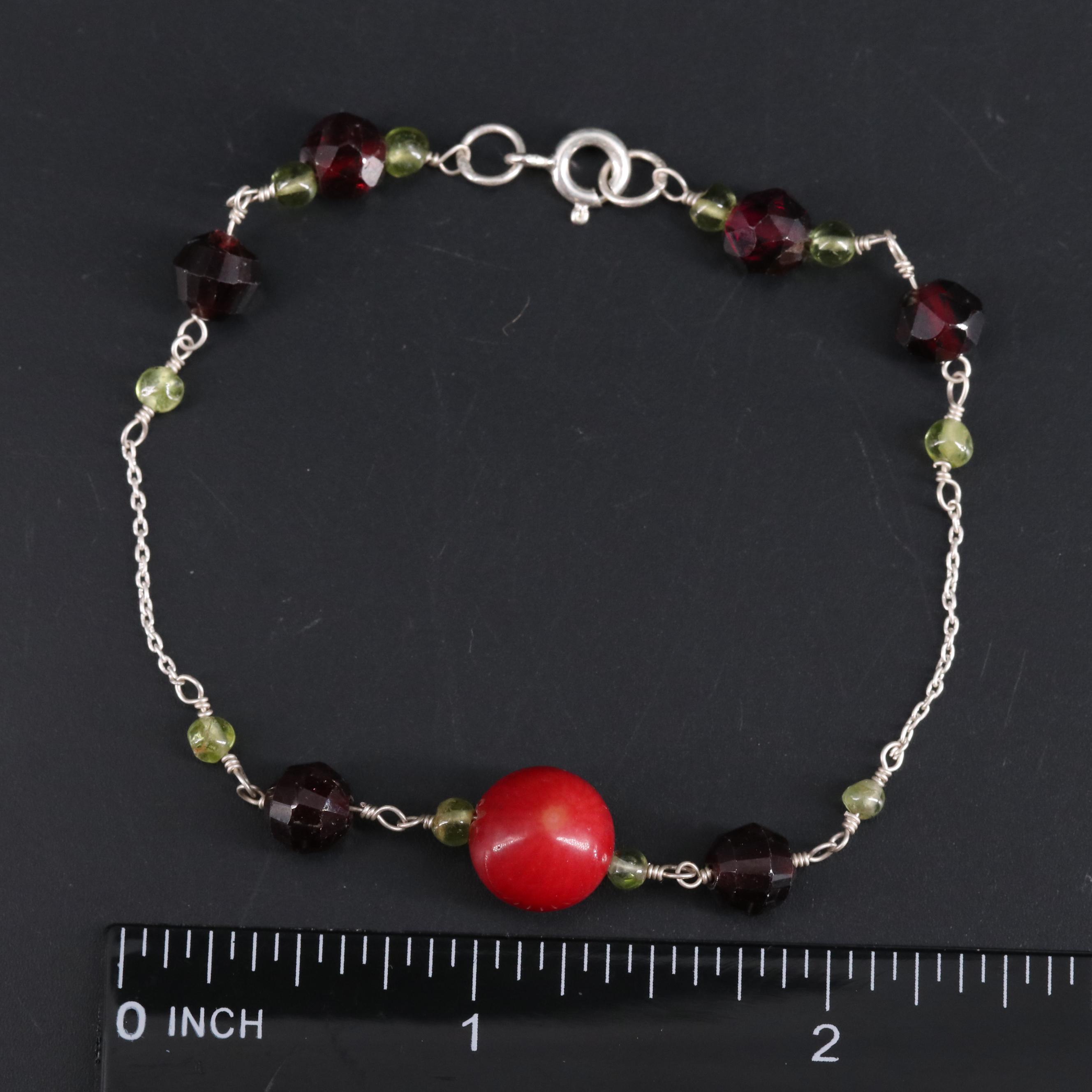 Sterling Silver Gemstone Bracelet