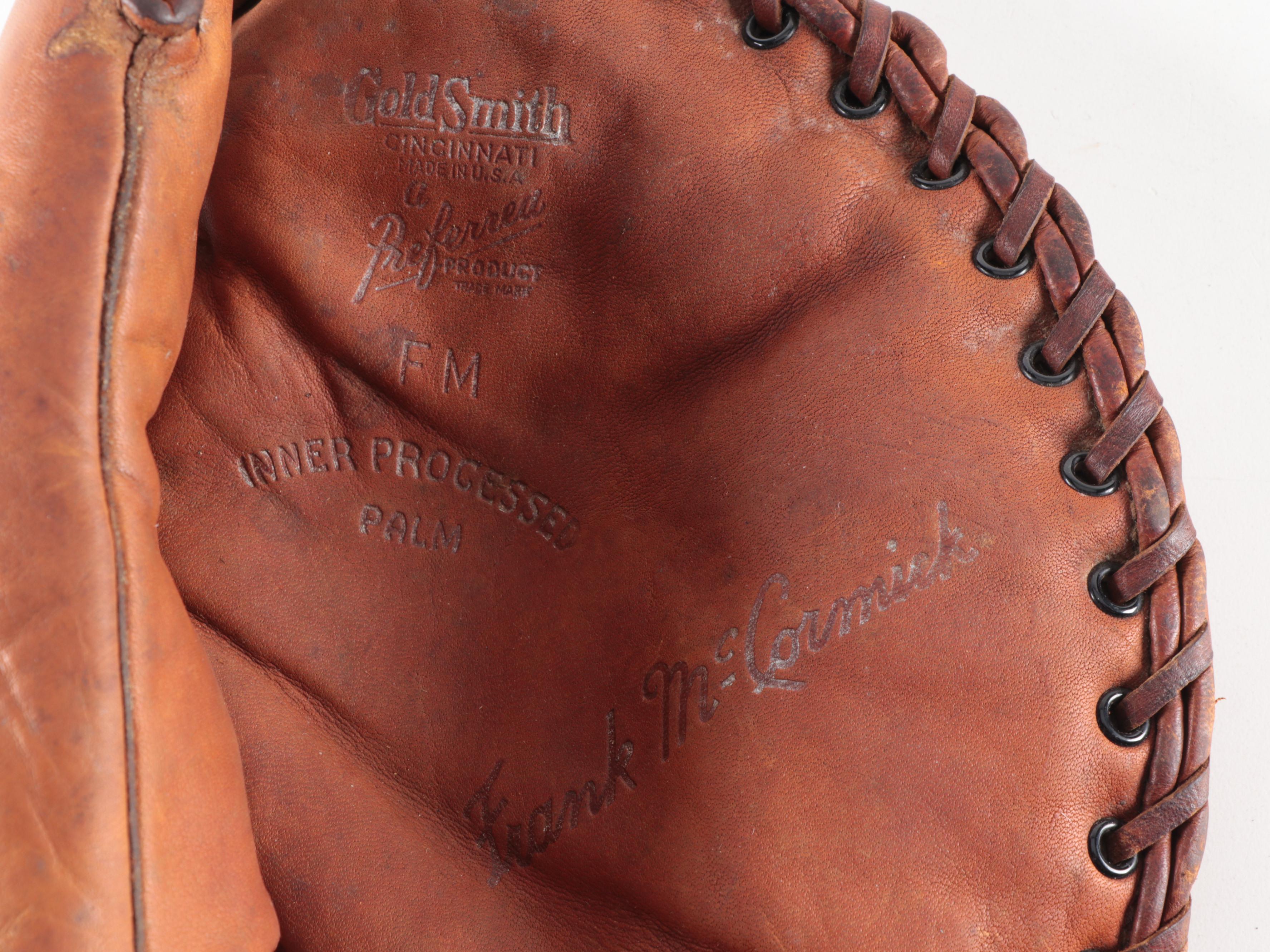 Hutch Double Play Baseball Glove, Frank McCormick Goldsmith First Base Glove