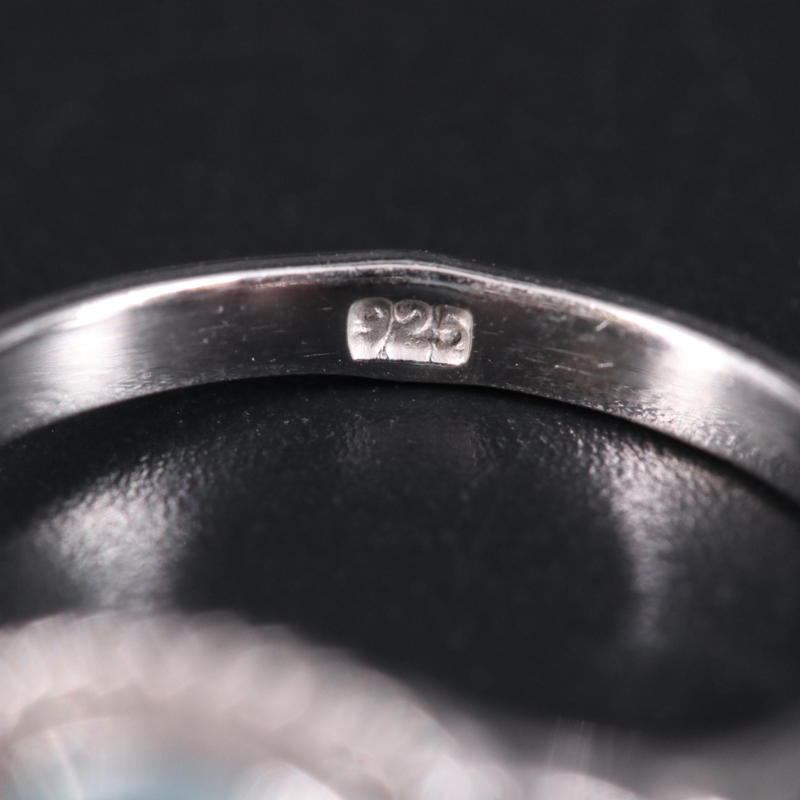 Sterling Silver Aquamarine Ring