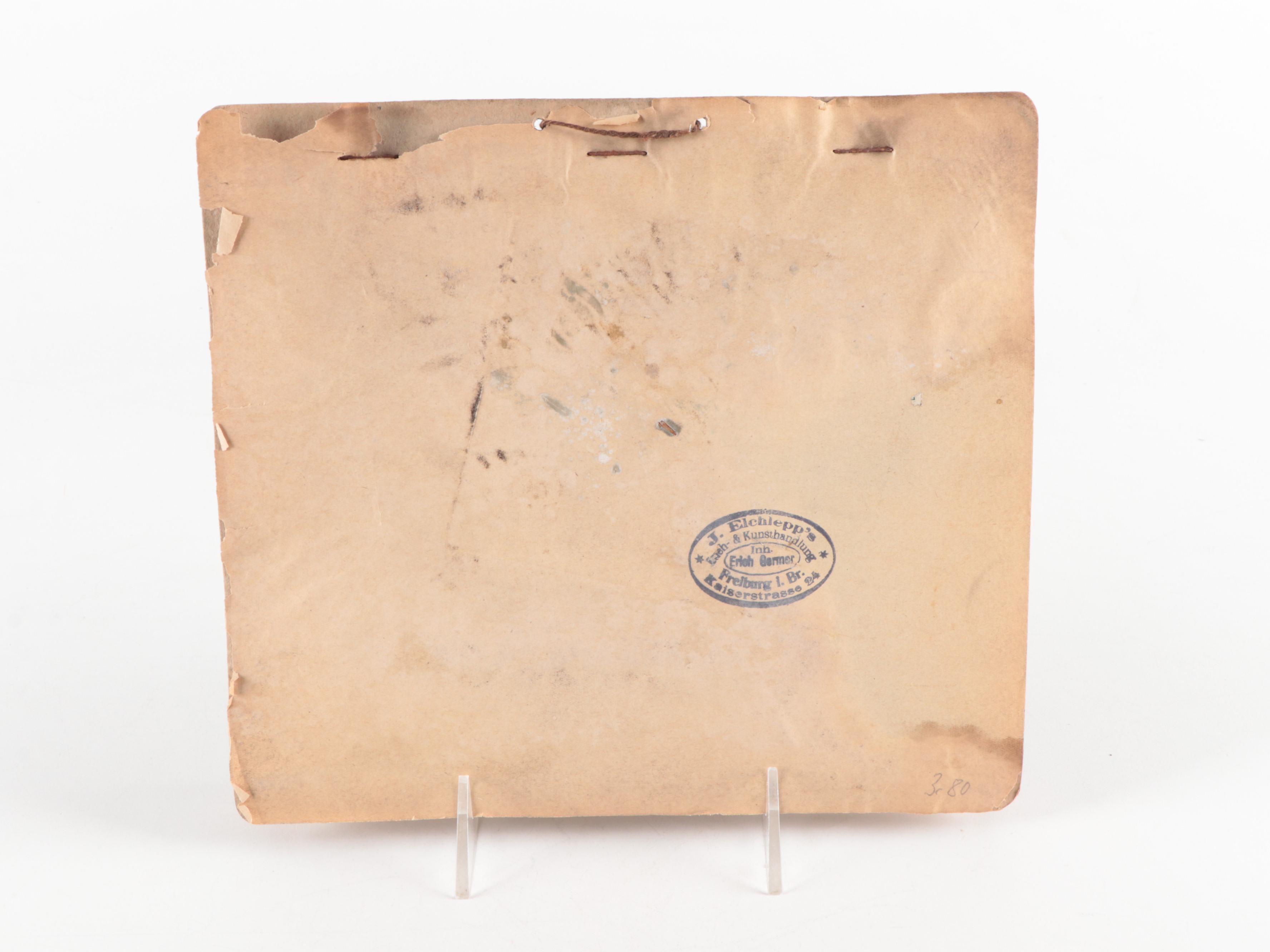 Sheffield English Pewter Chased Flask with German 1927 Famous Landmark Calendar