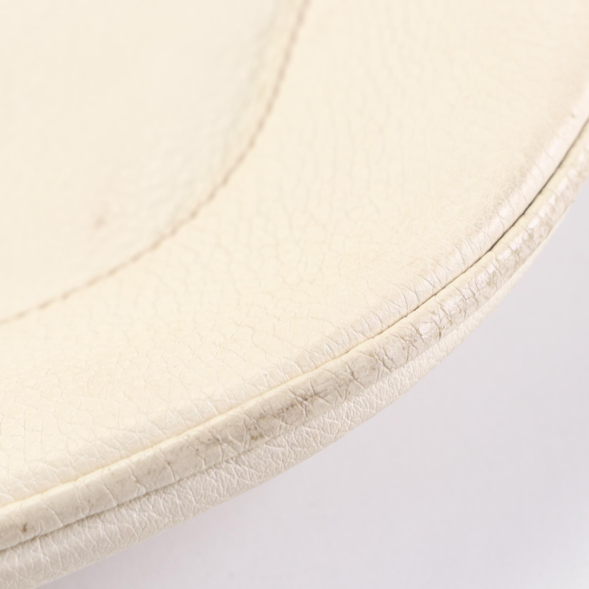 Prada Hobo Bag in Off-White Grained Leather