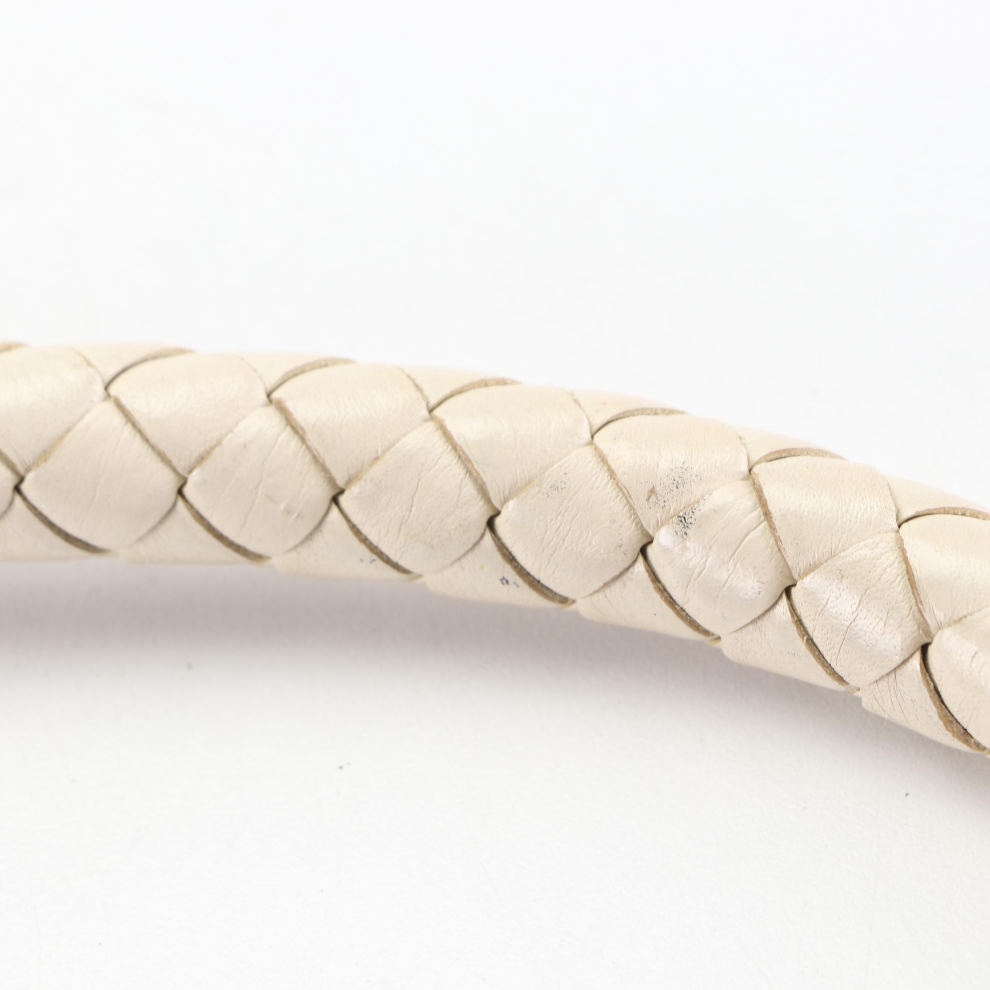 Prada Hobo Bag in Off-White Grained Leather