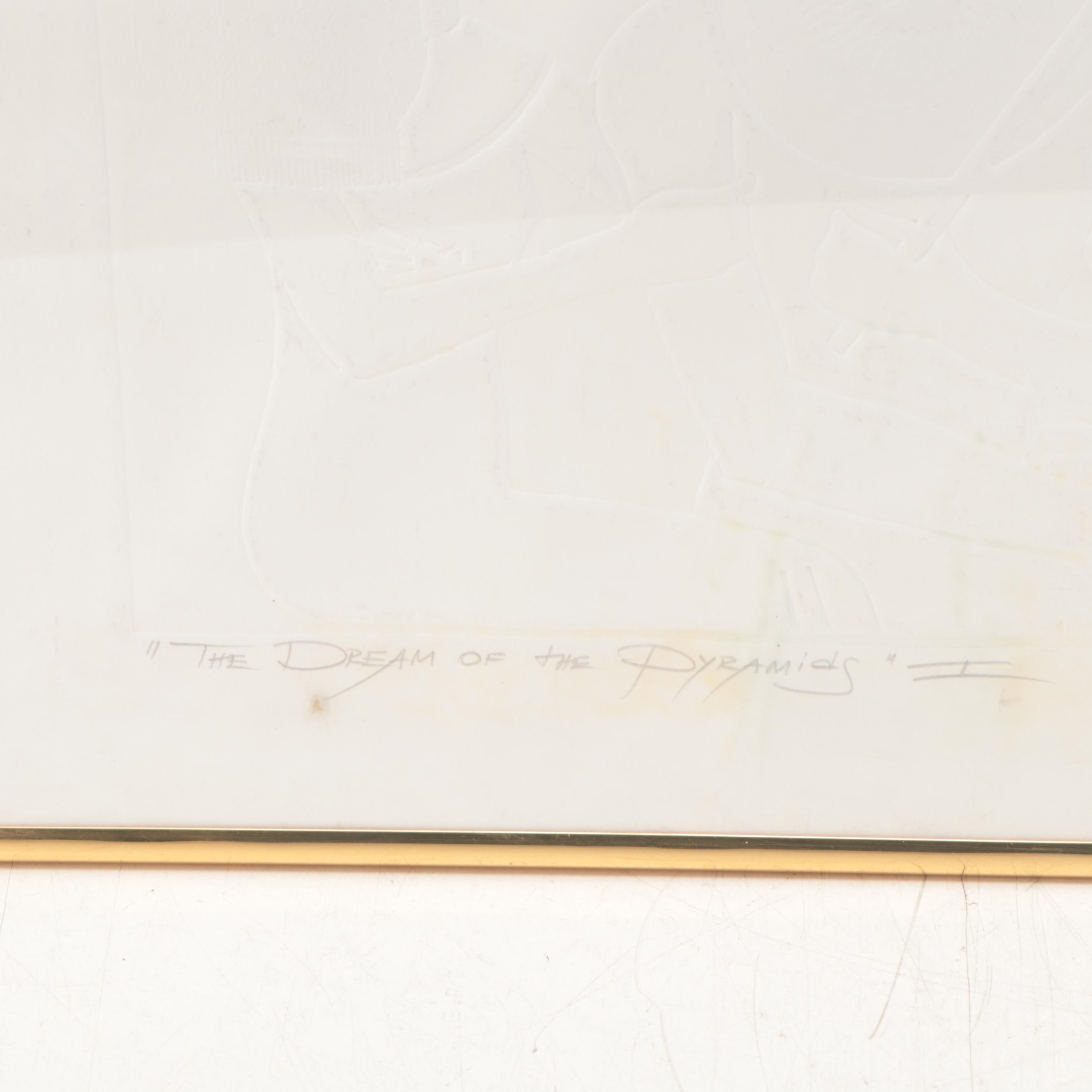 Vladimir Chukich Intaglio "The Dream of the Pyramides I"