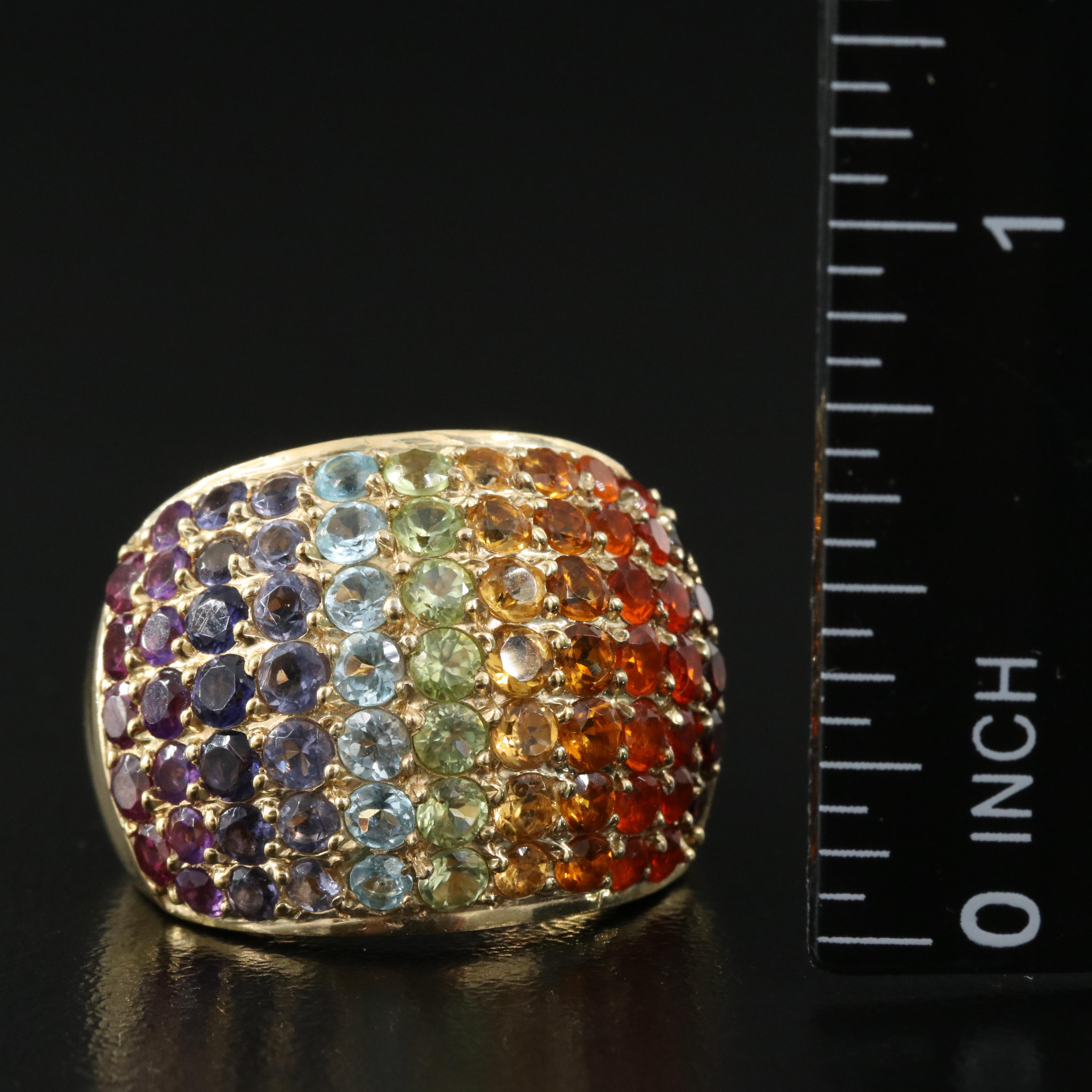 Sterling Multi-Colored Gemstone Ring