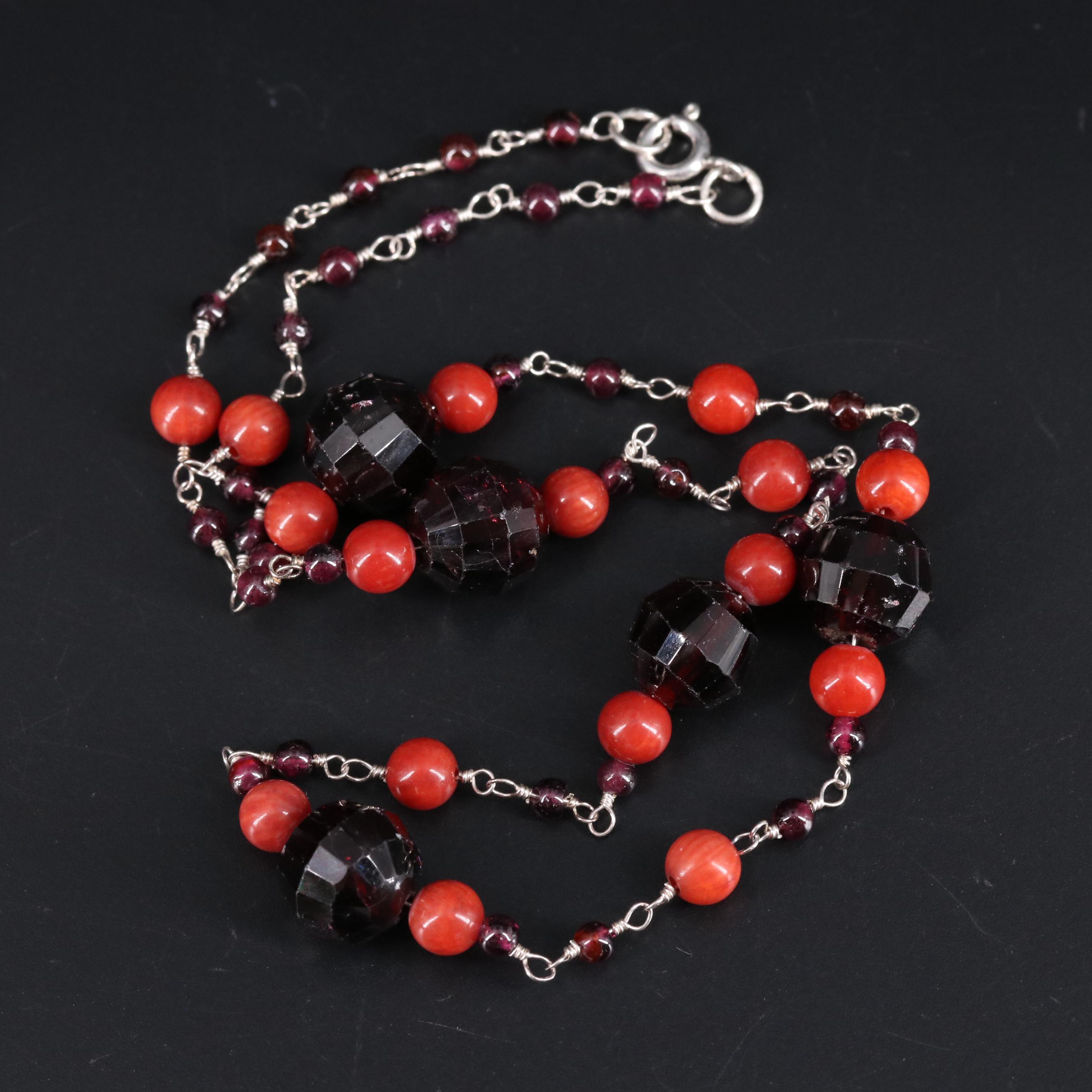 Sterling Silver Gemstone Necklace