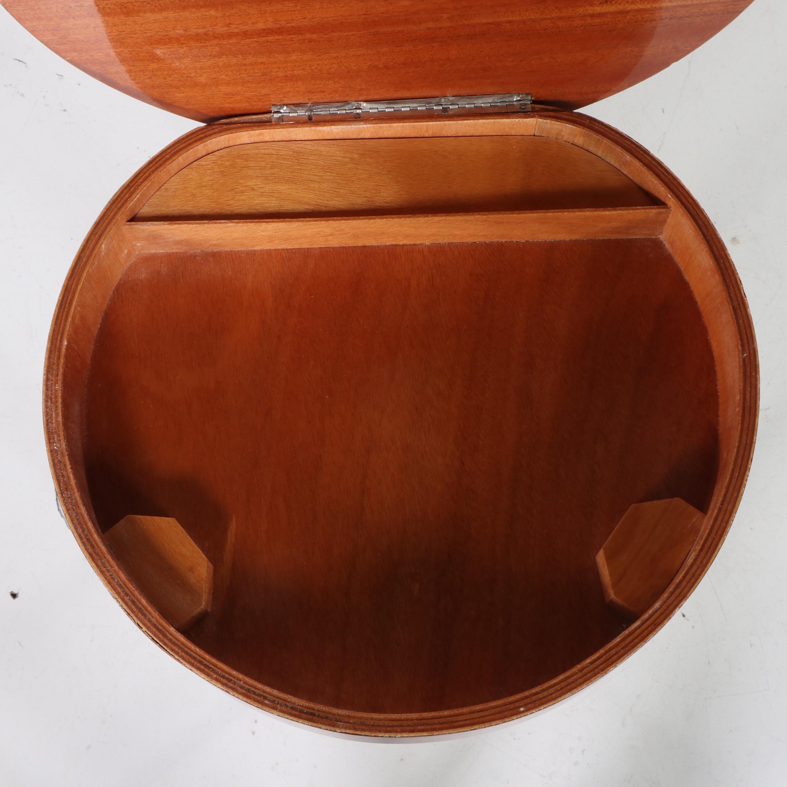 Italian Inlaid Marquetry Music Box Occasional Table, Late 20th Century