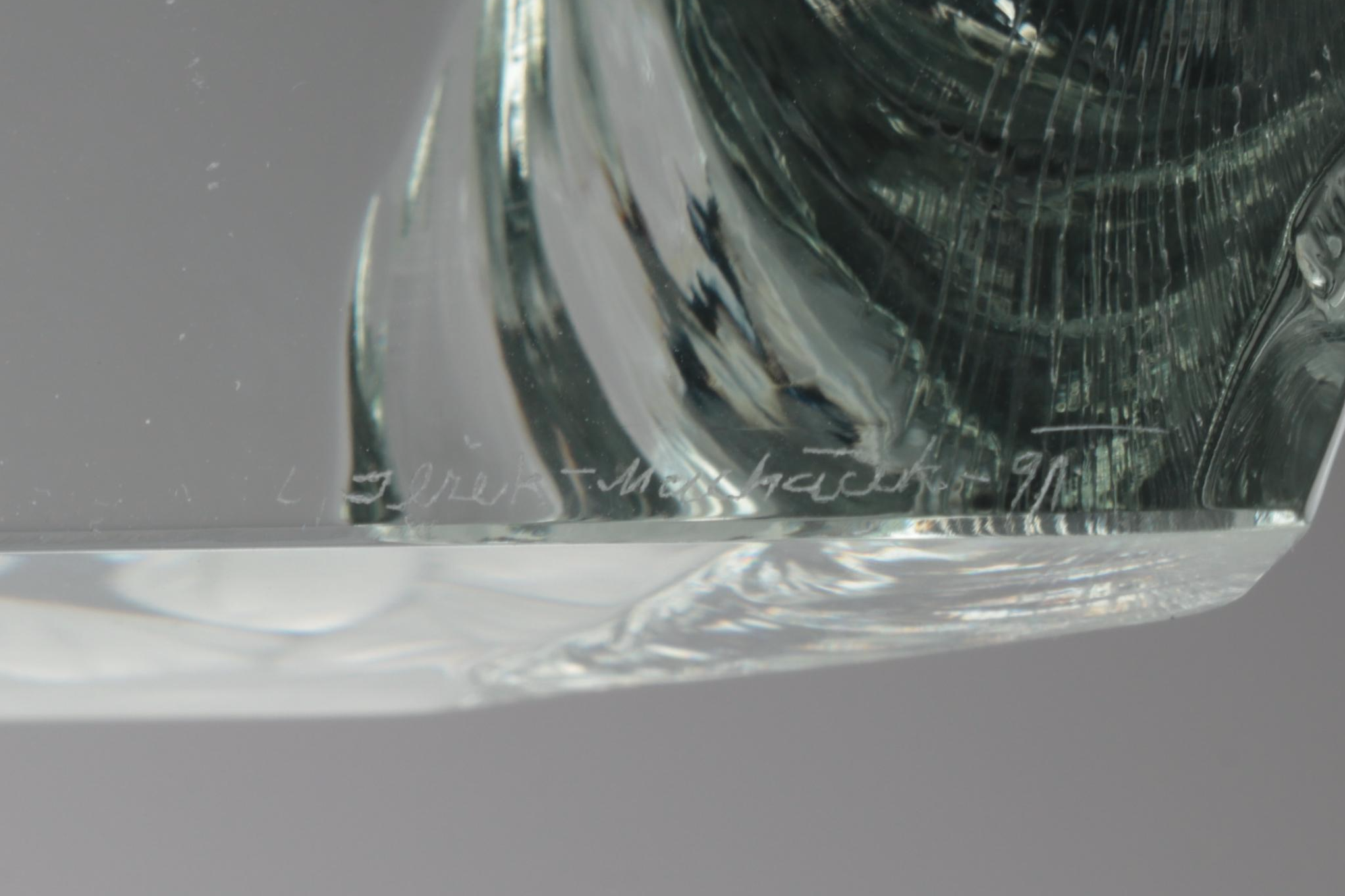 Ježek, Macháček and Tockstein Biblical Engraved Bohemian Czech Crystal Blocks