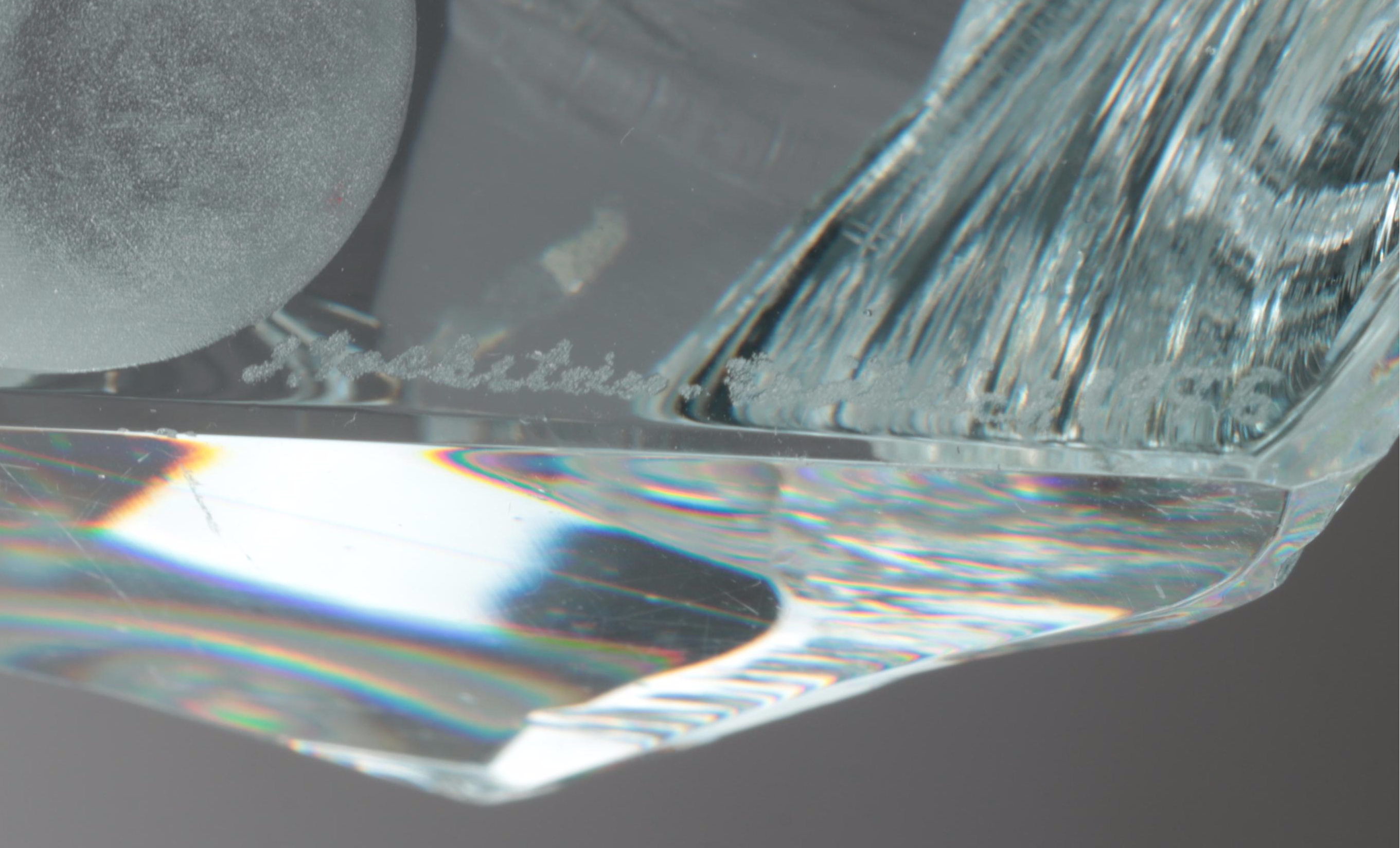 Ježek, Macháček and Tockstein Biblical Engraved Bohemian Czech Crystal Blocks