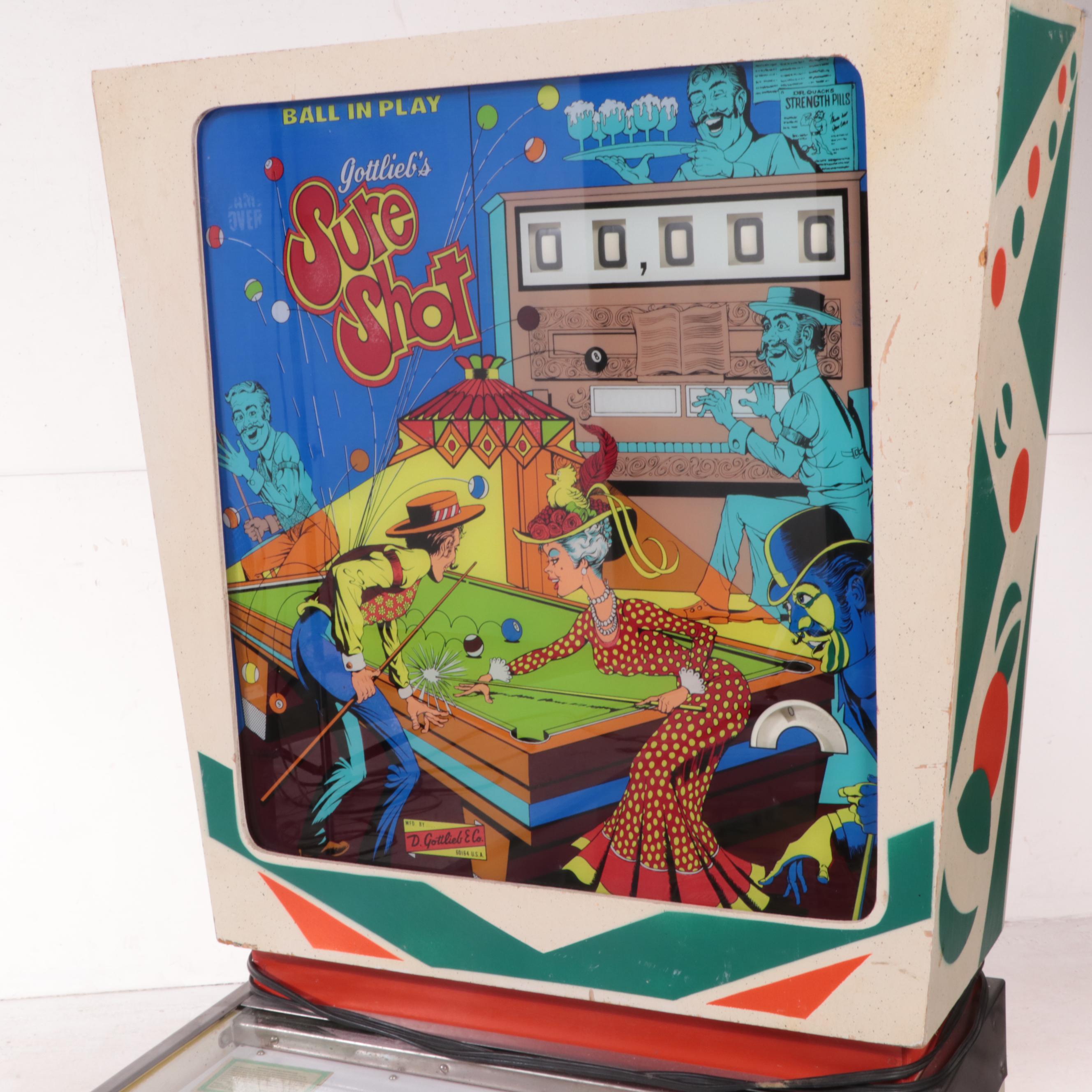 D. Gottlieb & Company "Sure Shot" Pinball Machine, 1975