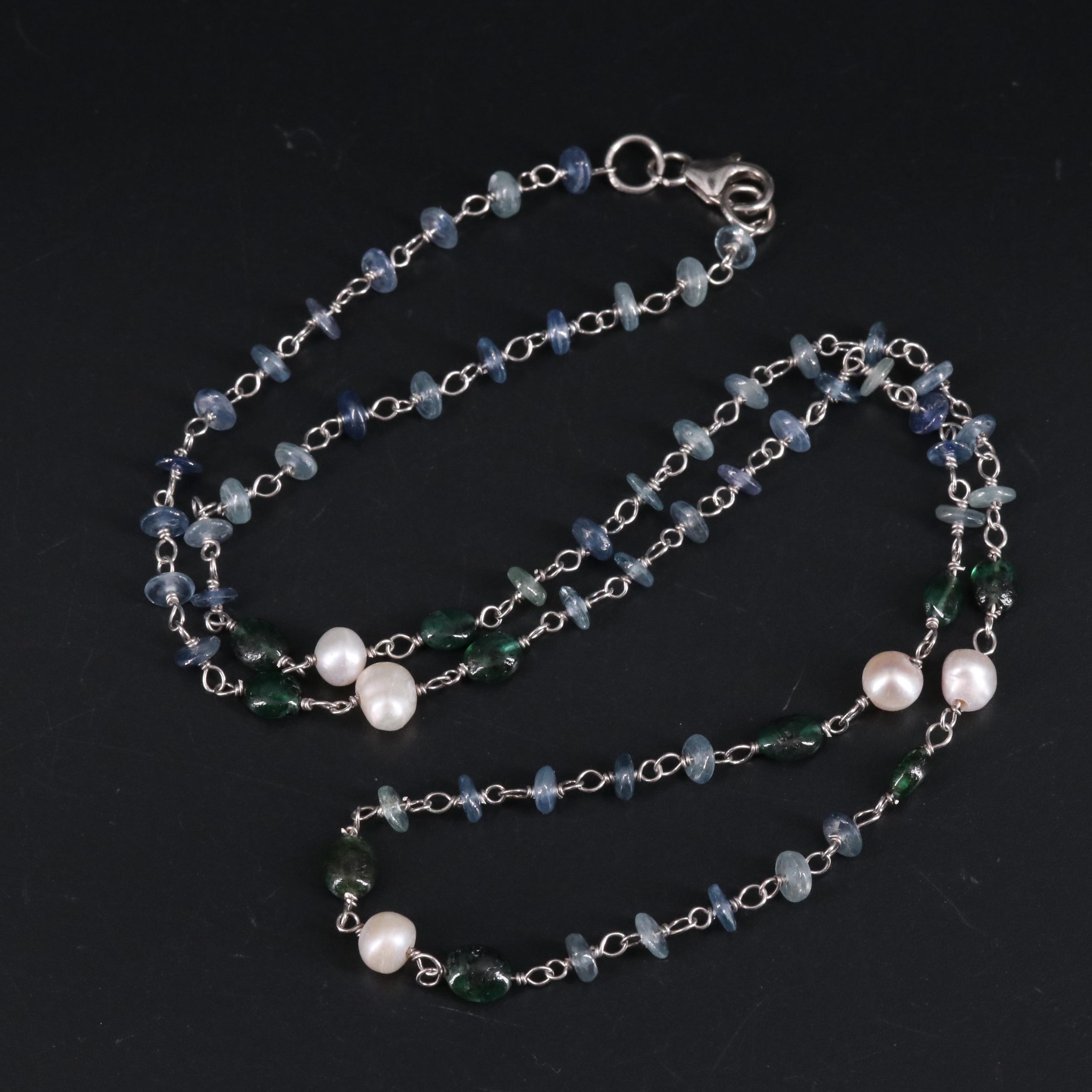Sterling Silver Gemstone Necklace