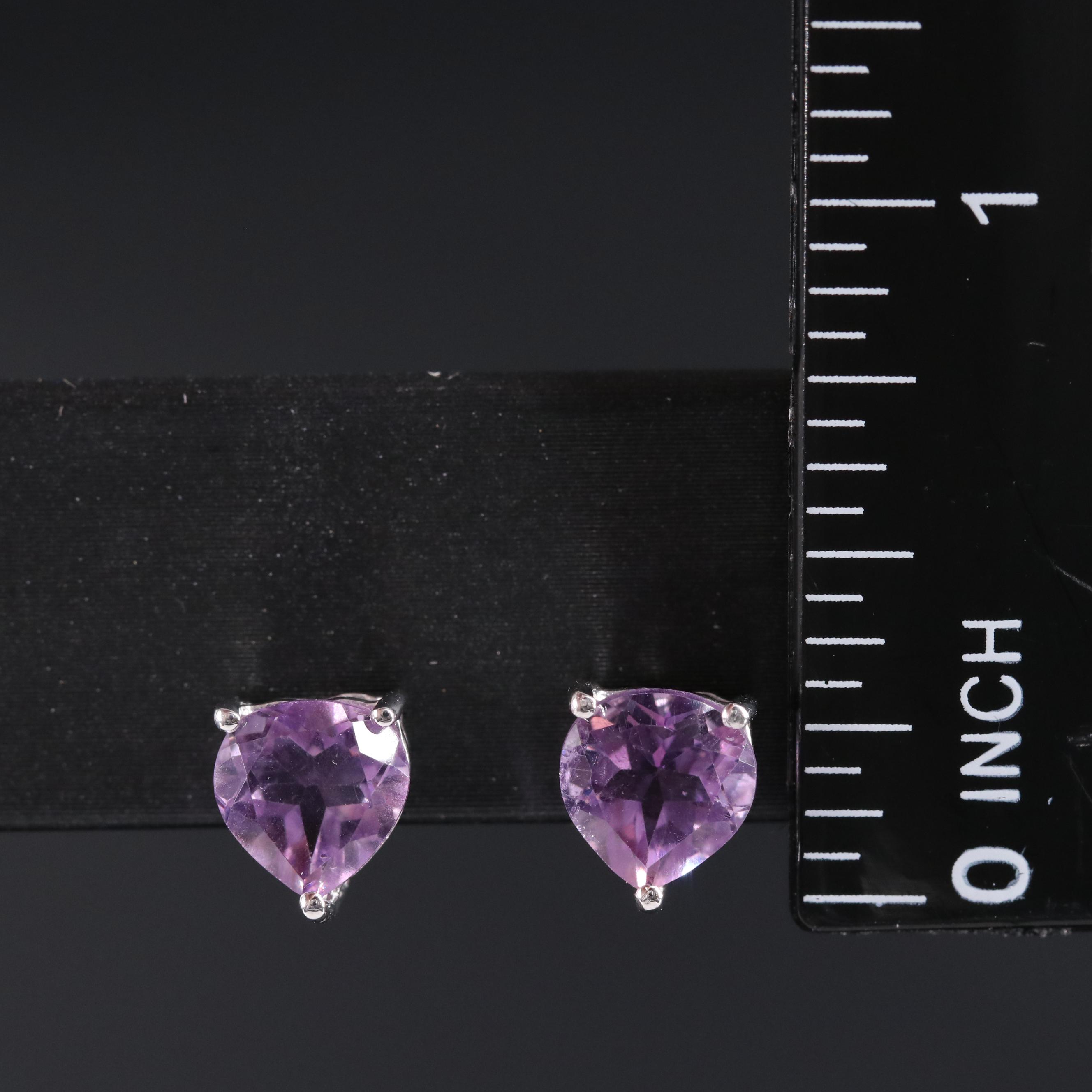 Sterling Silver Gemstone Stud Earrings