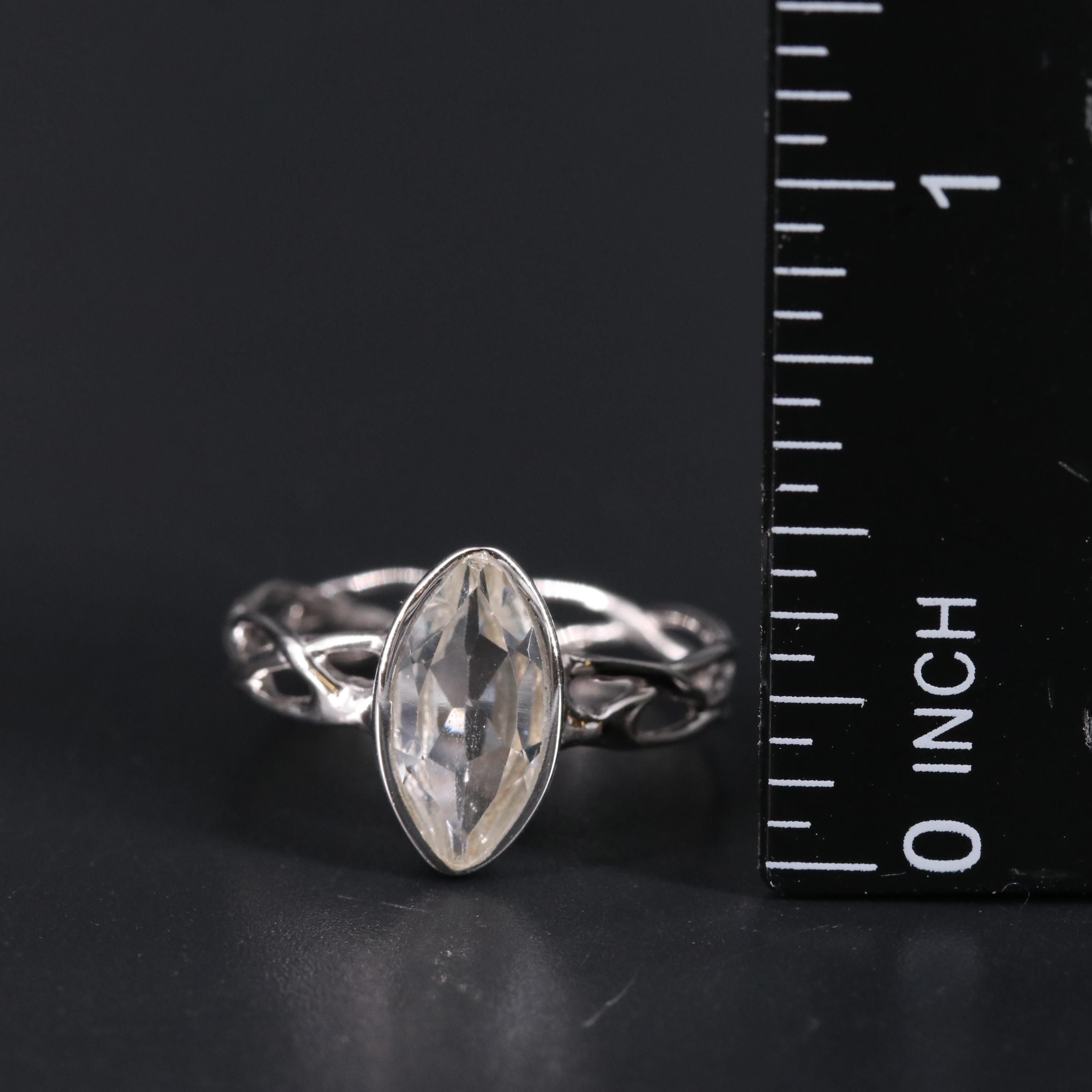 Sterling Silver Topaz Ring