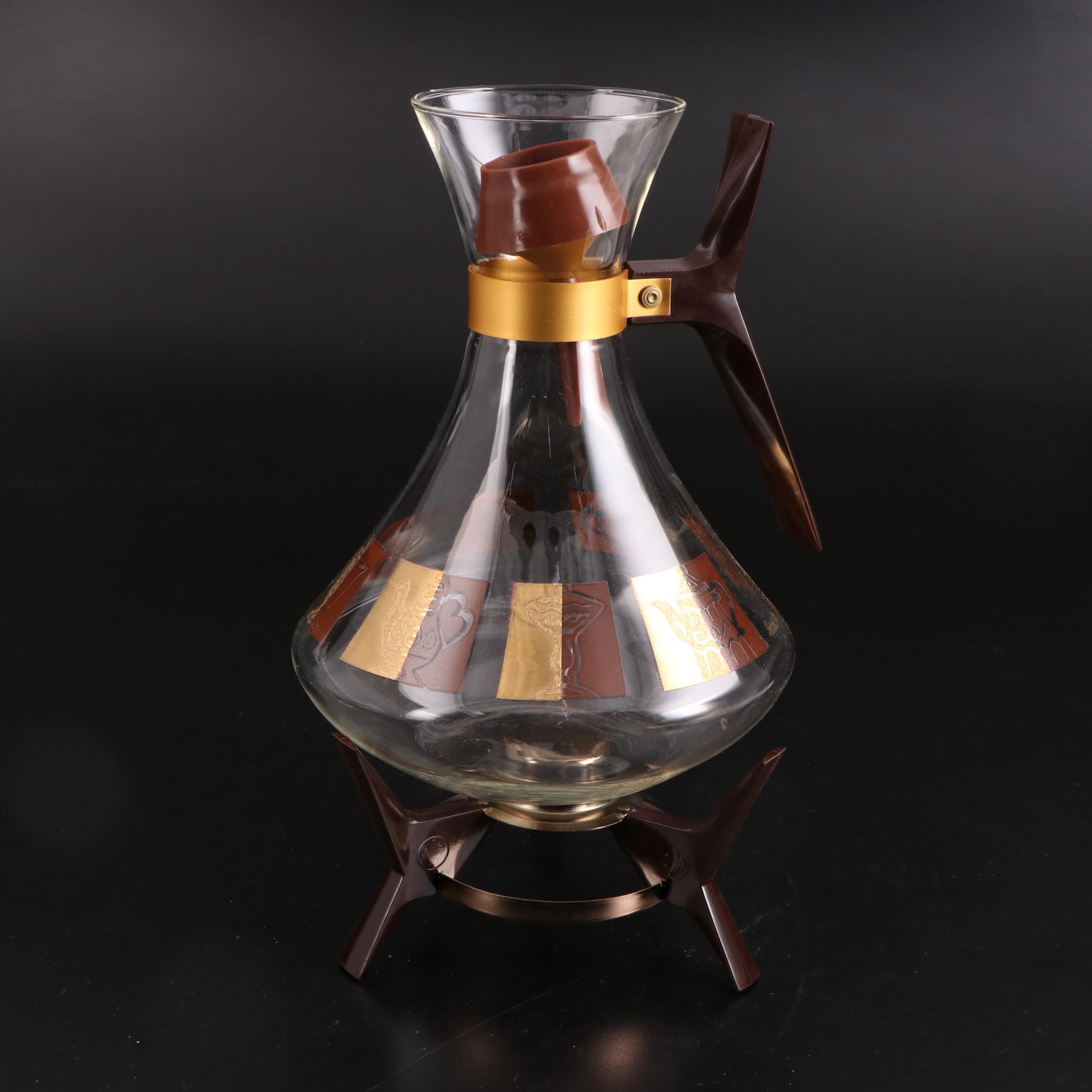 Inland Glass Carafe and Warmer with Ceramic and Glass Serveware