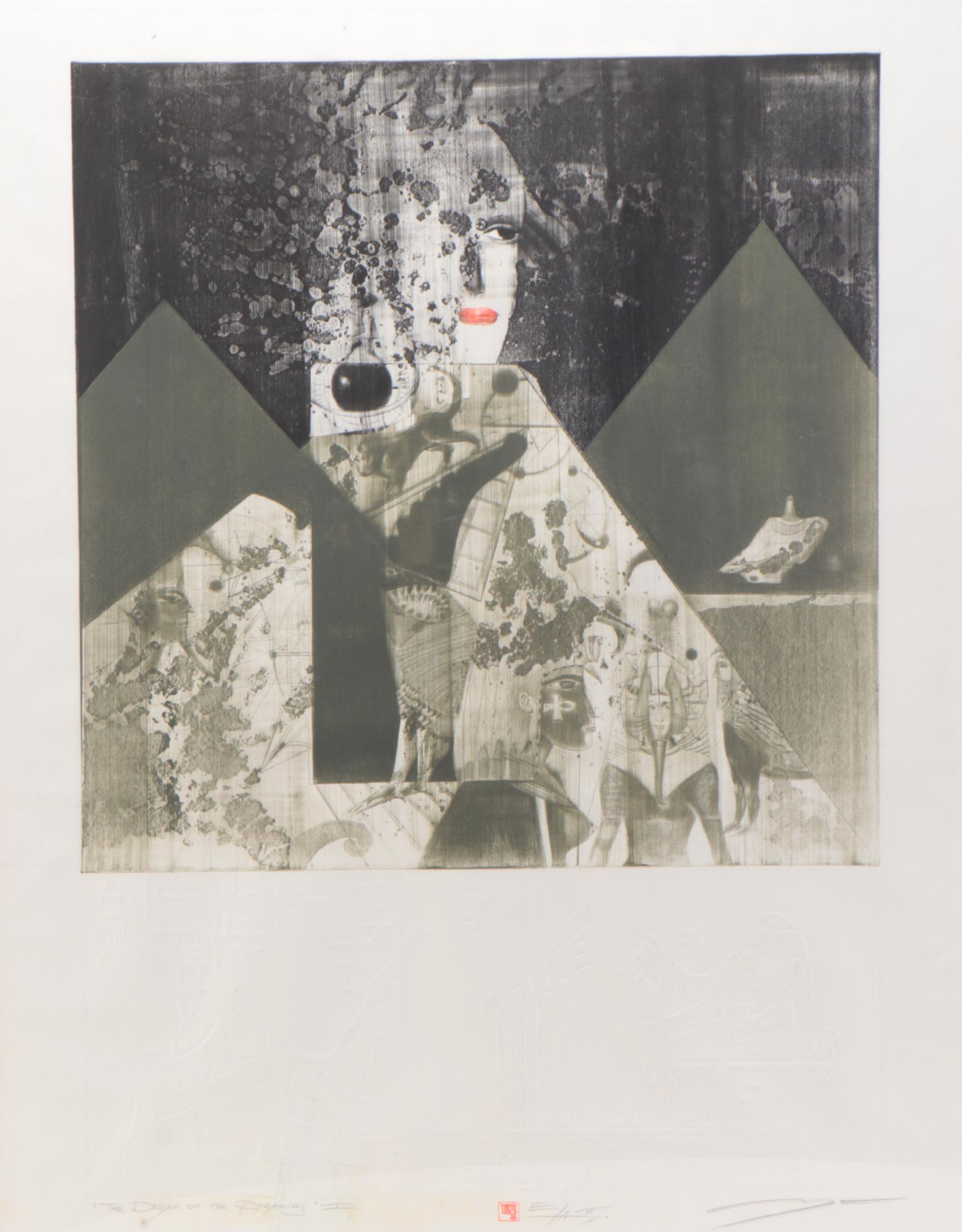 Vladimir Chukich Intaglio "The Dream of the Pyramides I"