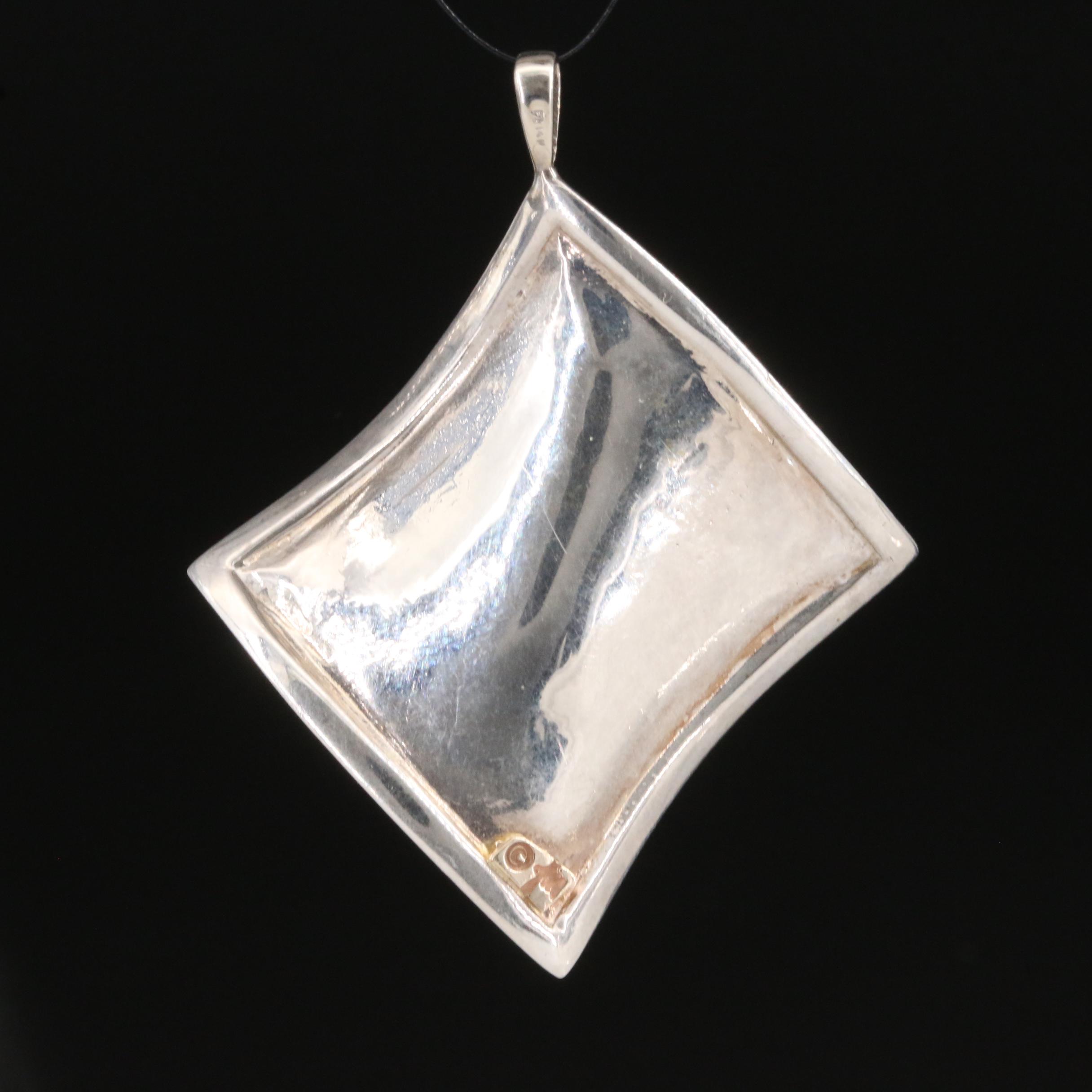 Joan Michlin Sterling Pendant with 14K Accent