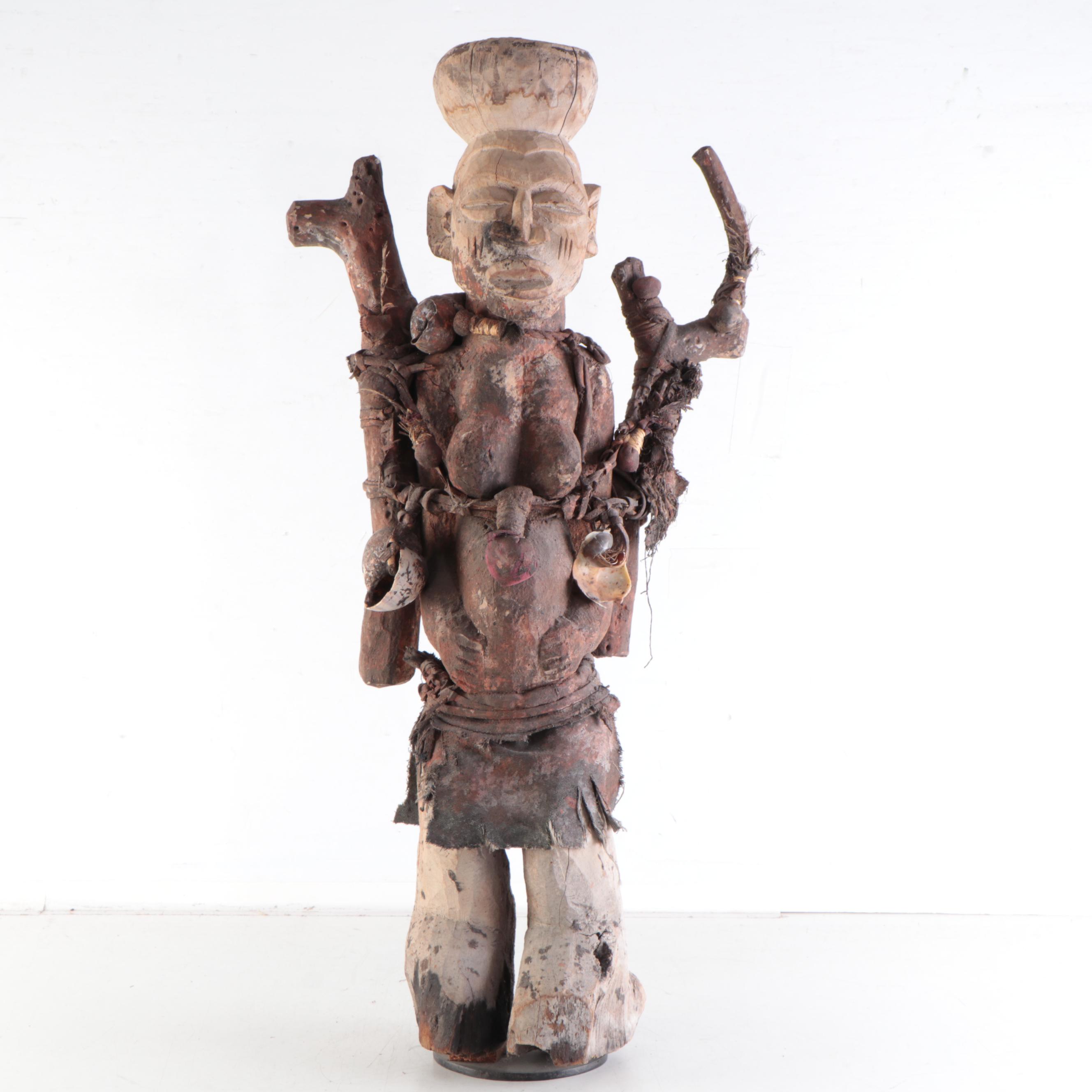 Teke Hand-Carved Wood Figure