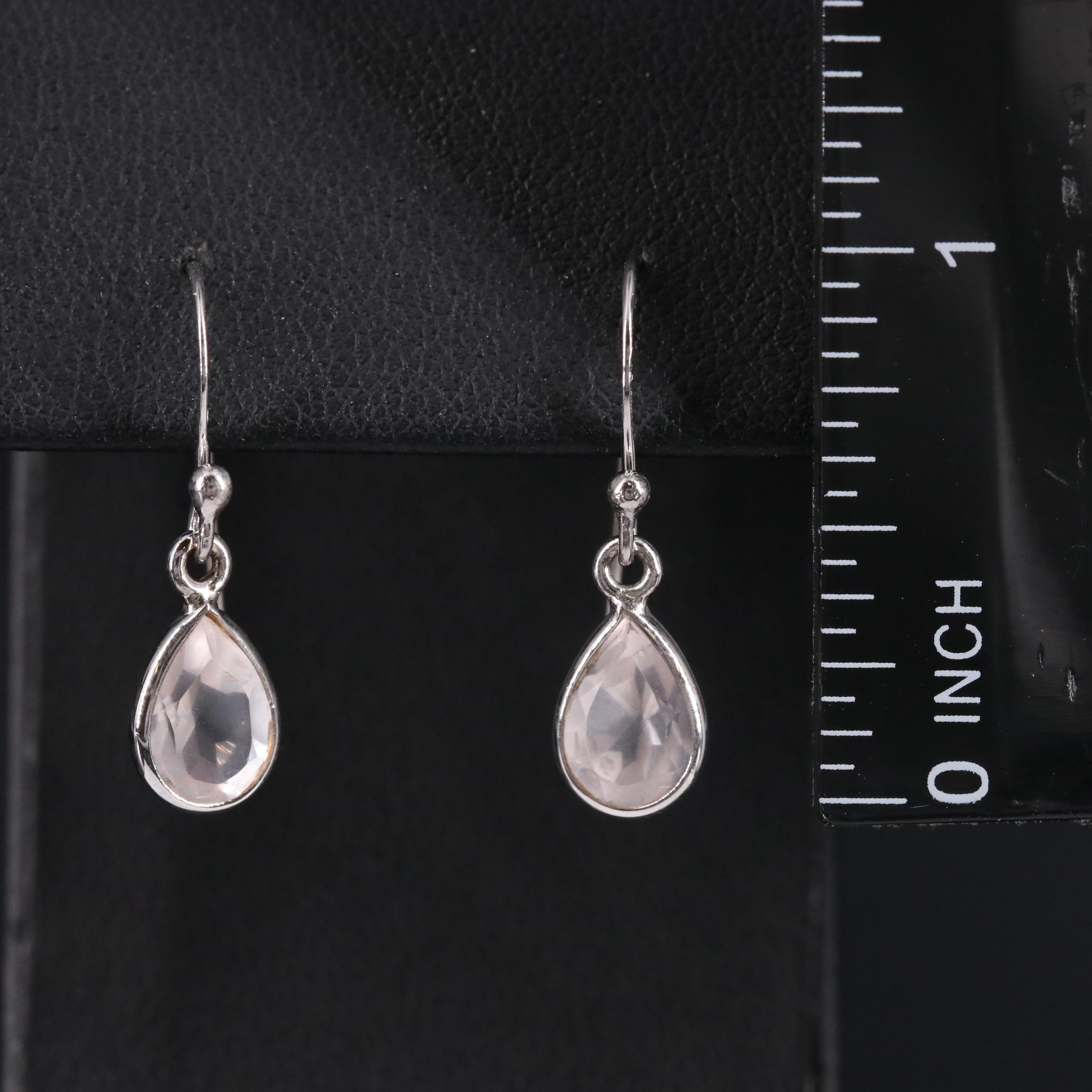 Sterling Gemstone Drop Earrings