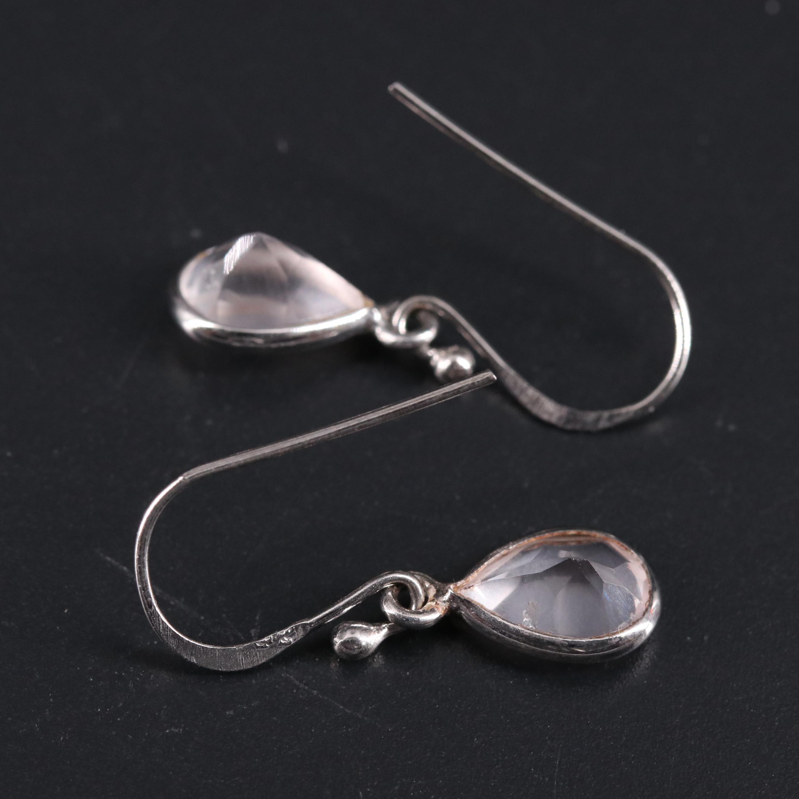 Sterling Gemstone Drop Earrings