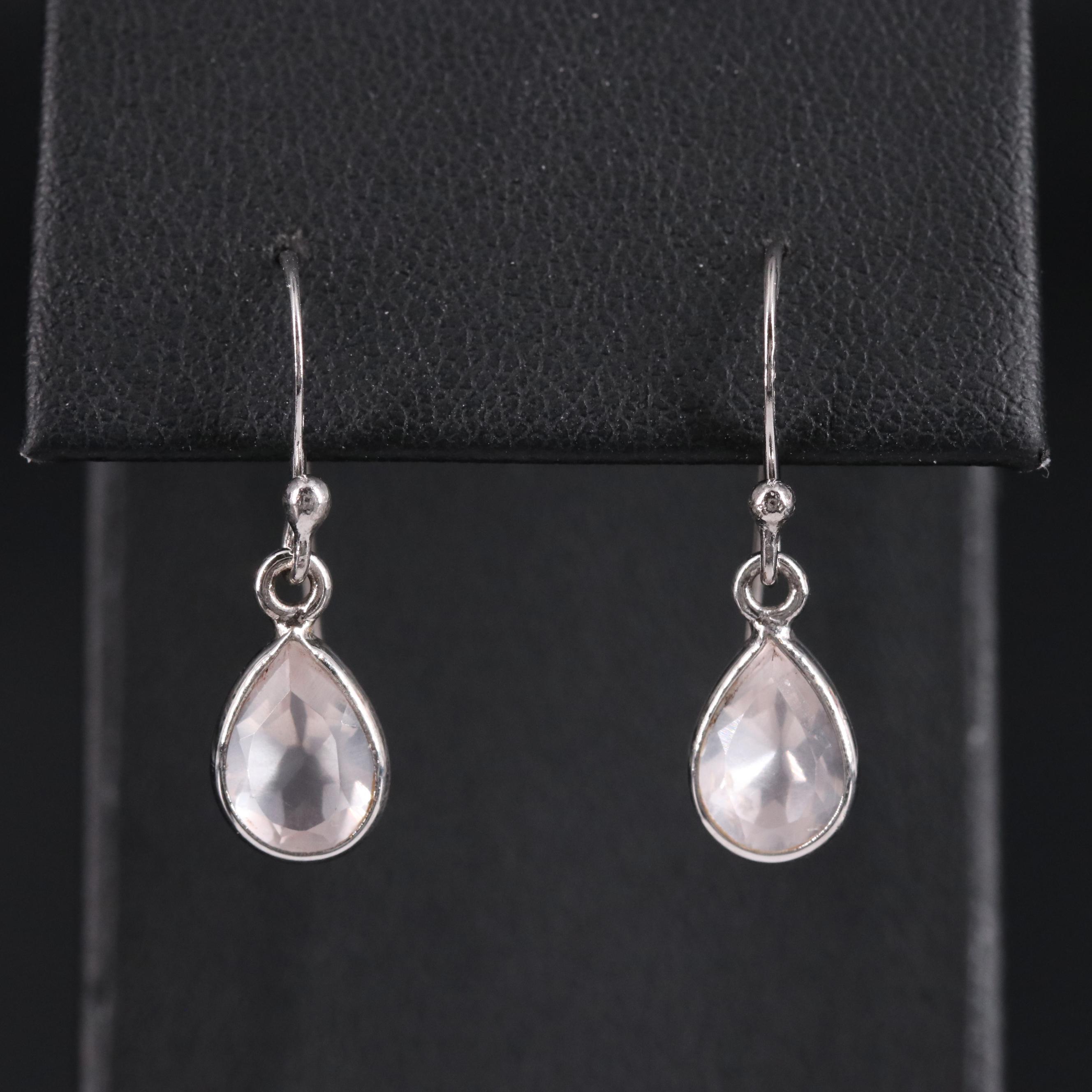 Sterling Gemstone Drop Earrings