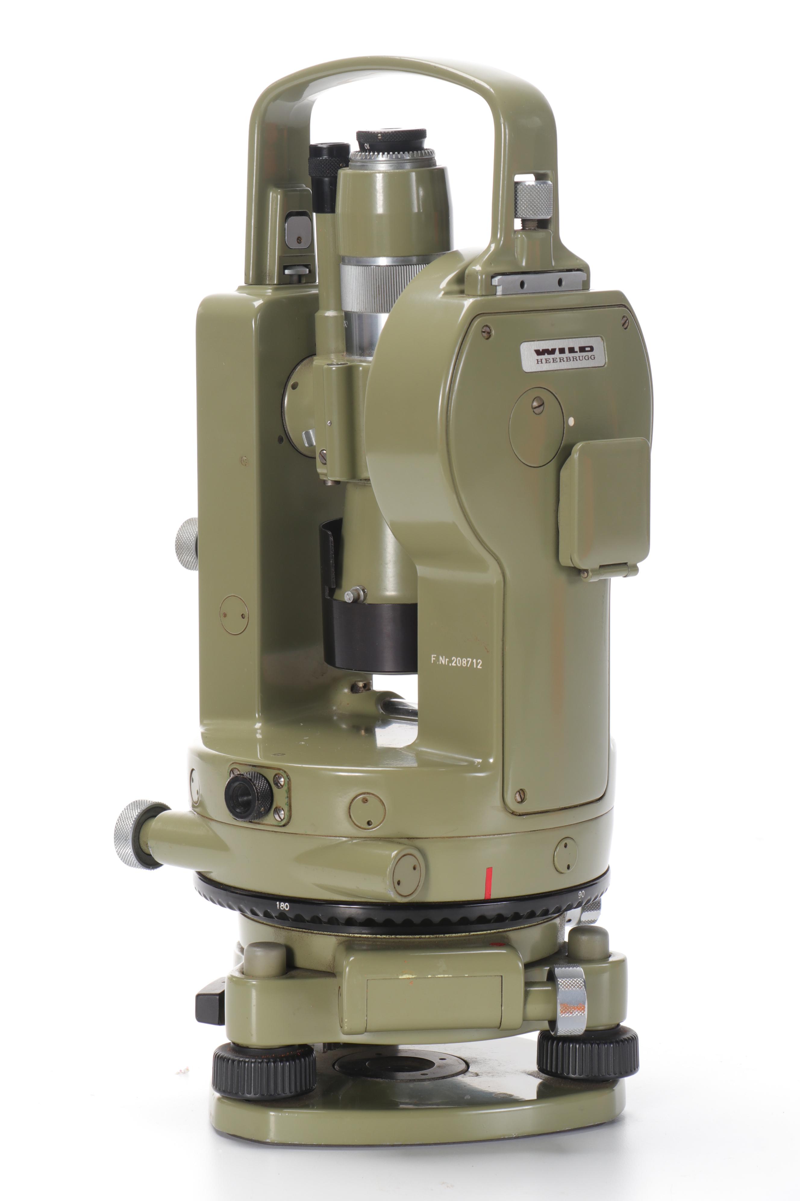 Wild Heerbrugg Model T1 Optical Transit Theodolite, Mid to Late 20th Century