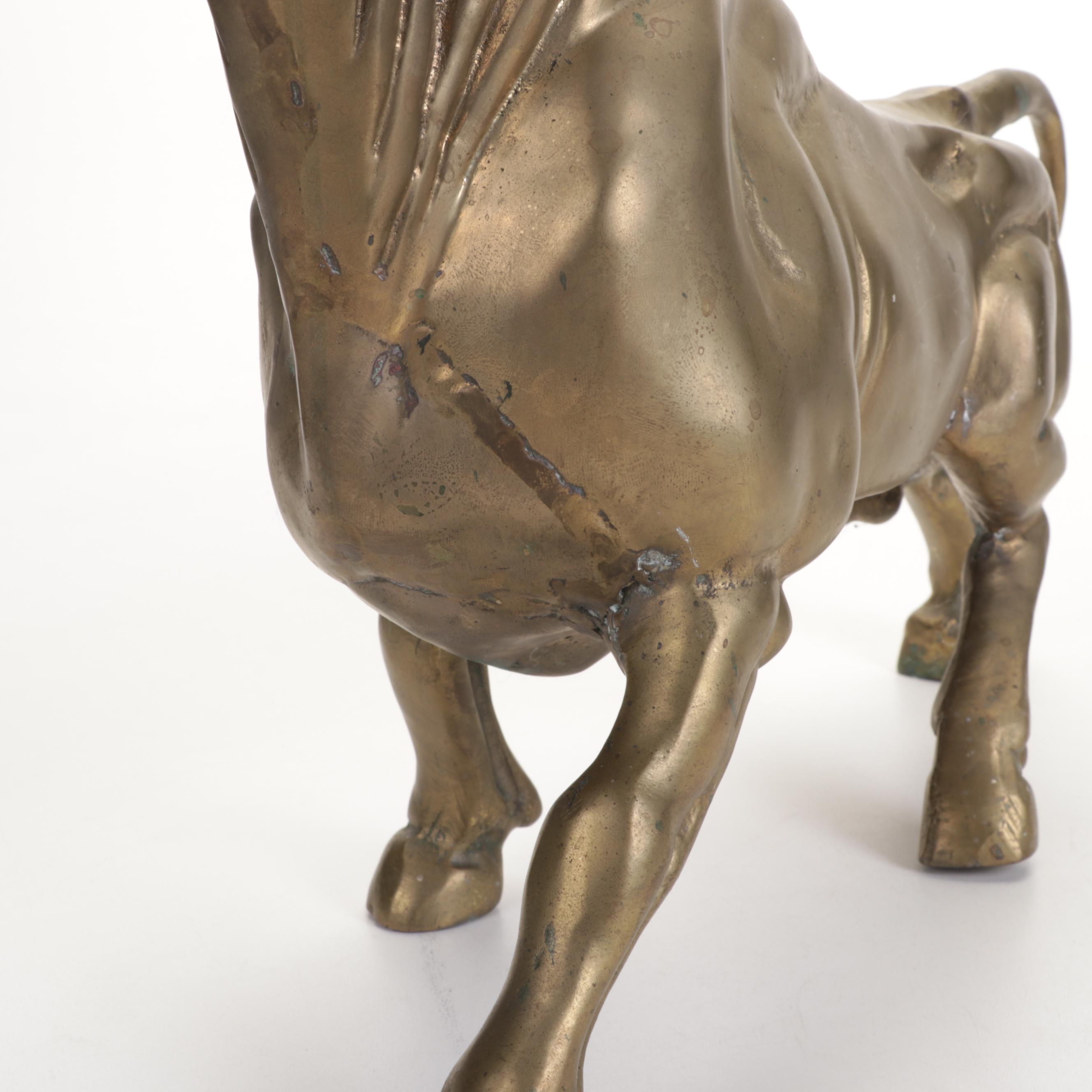 Brass Bull Statue