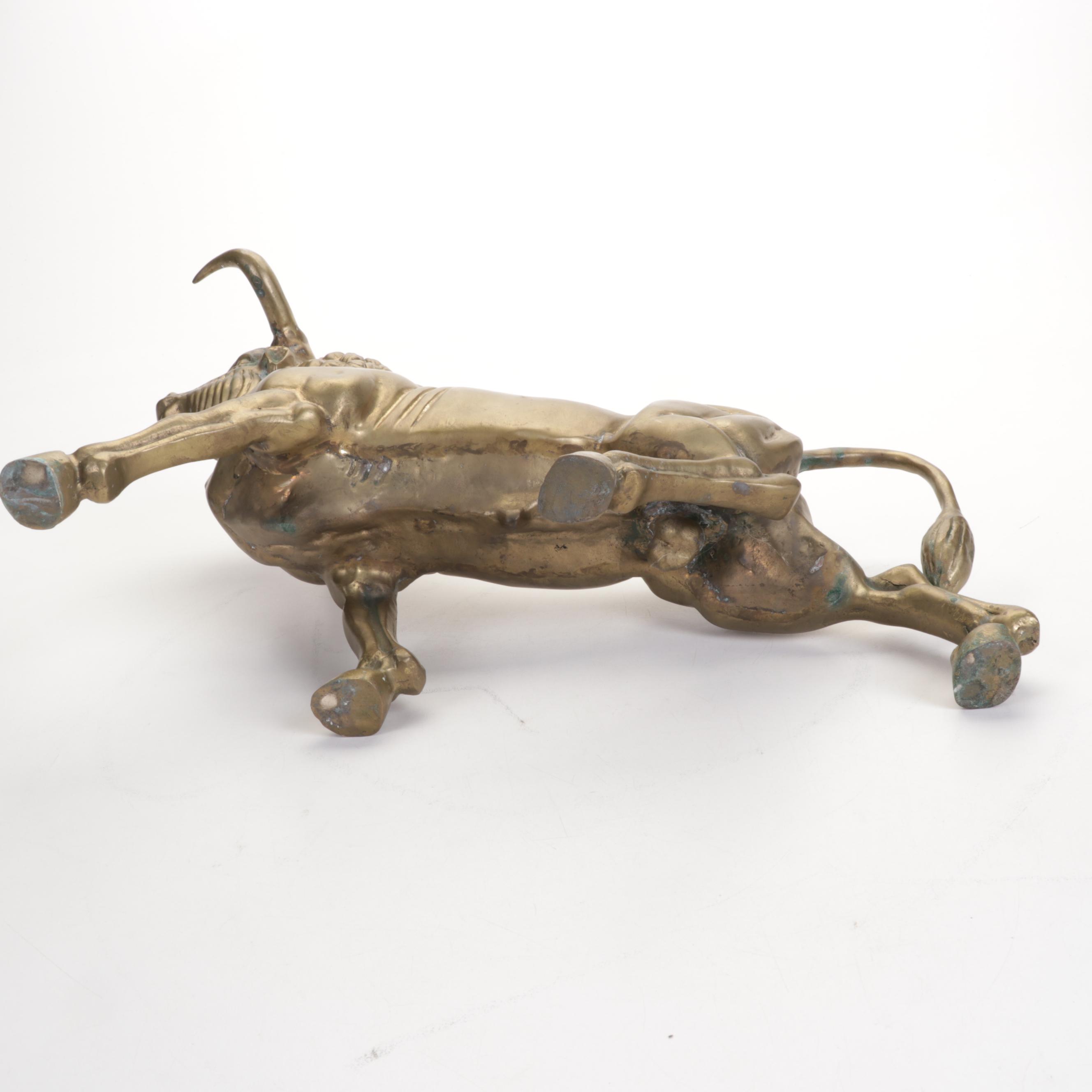 Brass Bull Statue