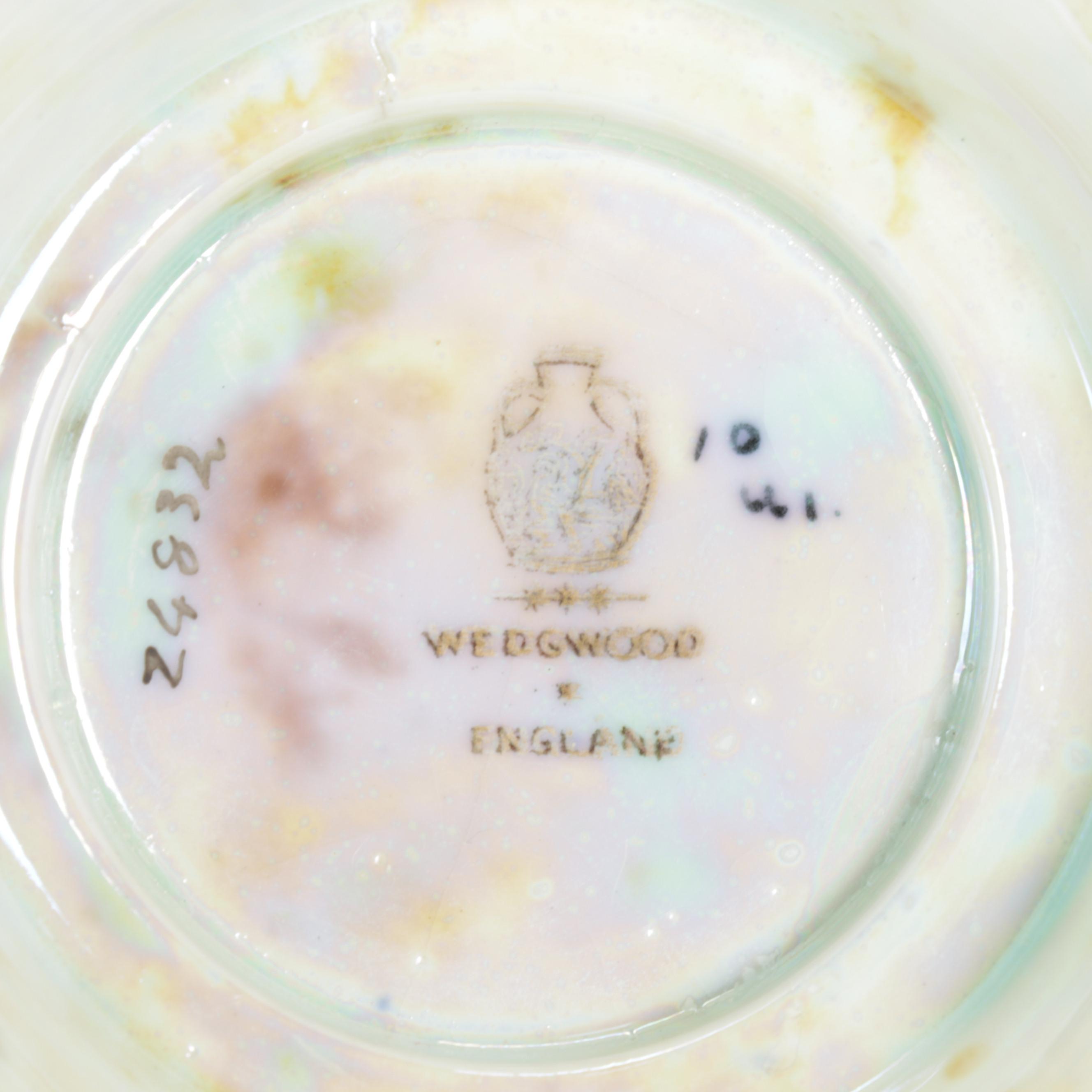 Wedgwood Daisy Makeig-Jones "Butterfly" Mother-of-Pearl Lusterware Footed Bowl