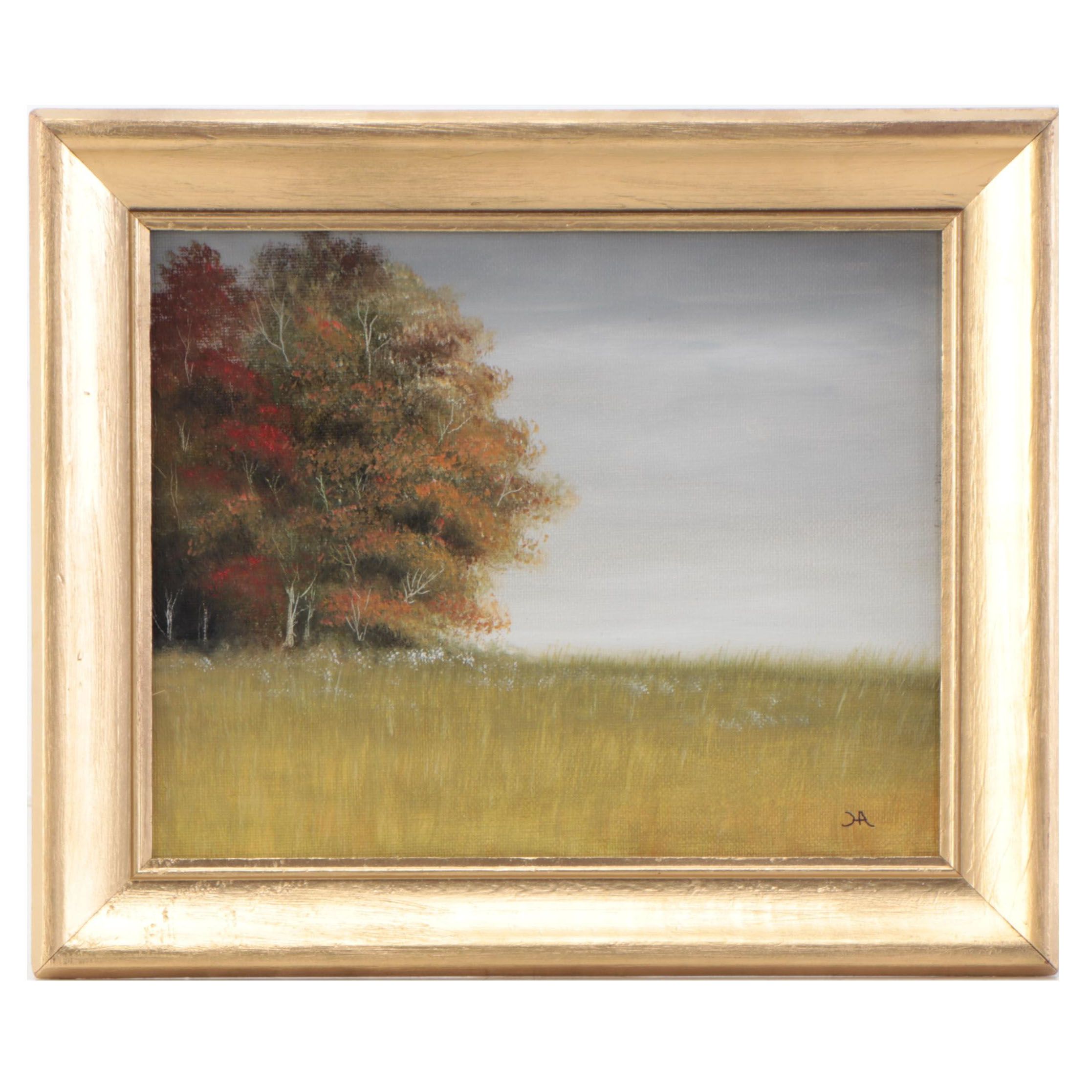 Houra H. Alghizzi Oil Painting "Autumn," 2022