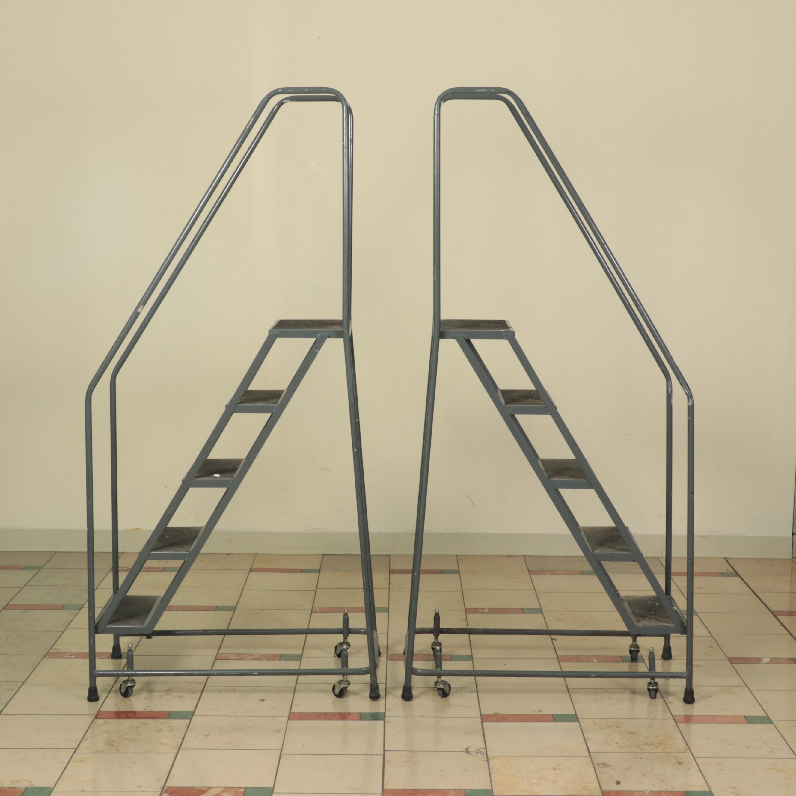 Ballymore and Garlin Metal Rolling Step Ladders