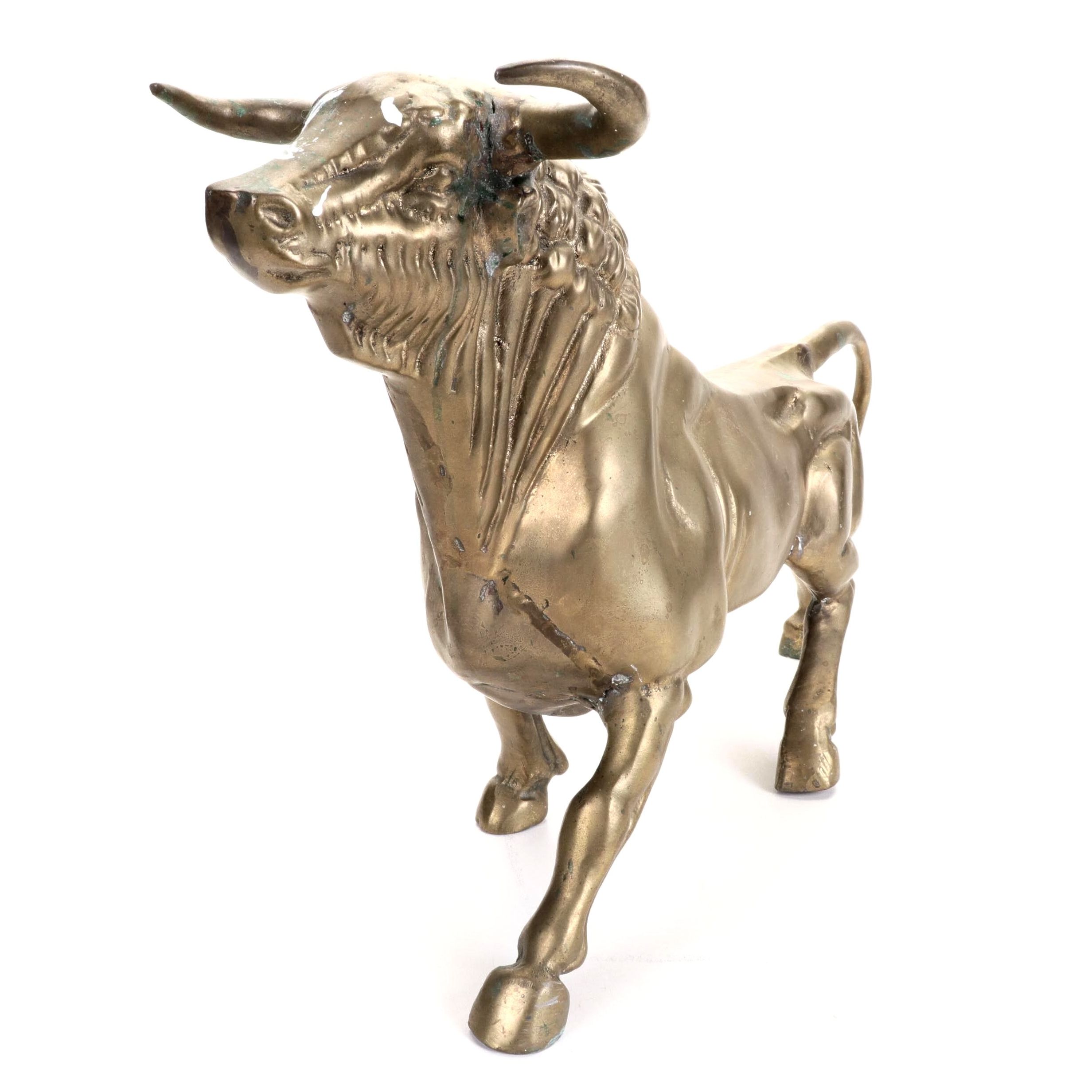 Brass Bull Statue