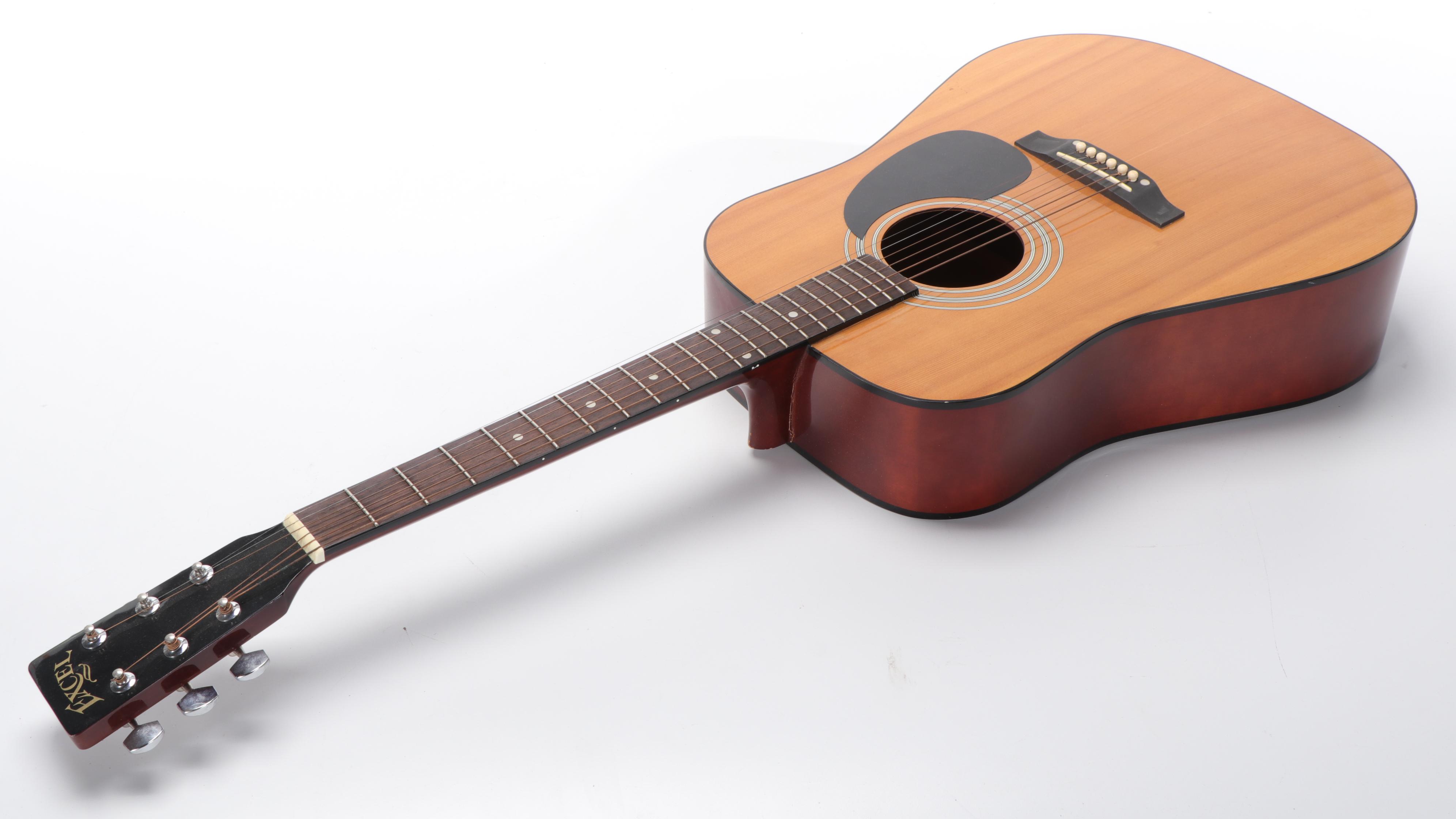 Excel EX90 Six-String Acoustic Guitar with Case