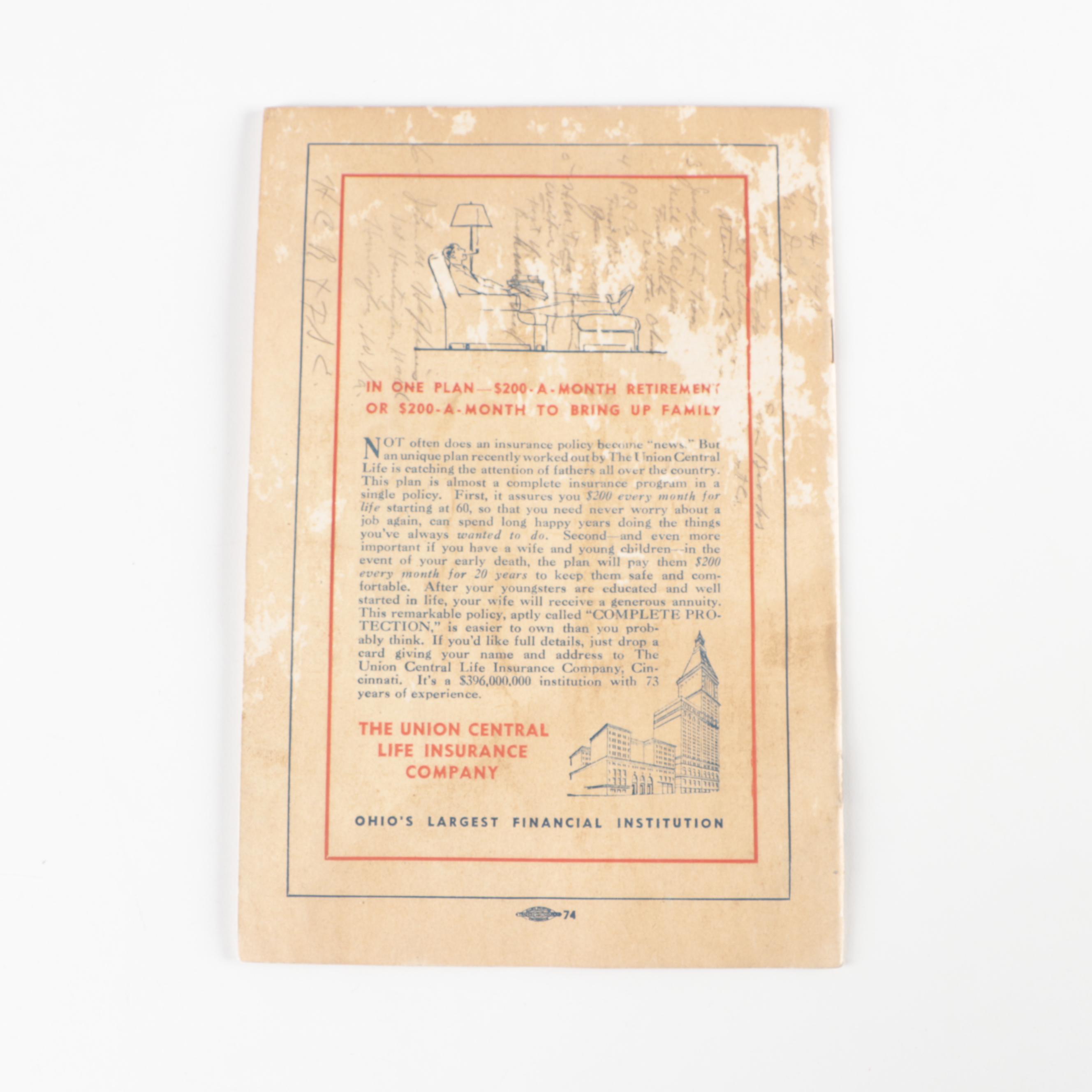 1940 Cincinnati Reds Score Card and 1968 Cincinnati Reds Promotional Booklet