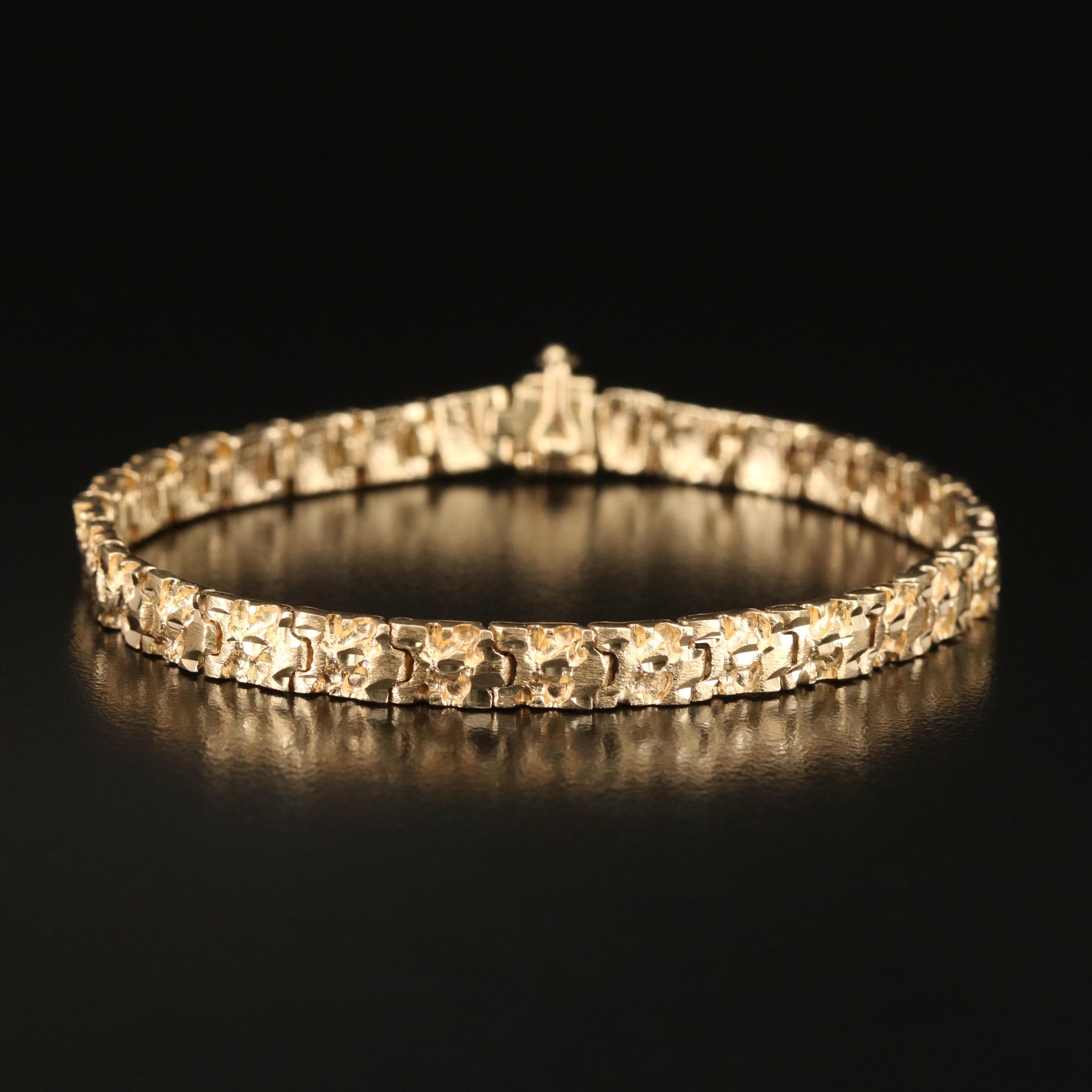 14K Fancy Link Bracelet