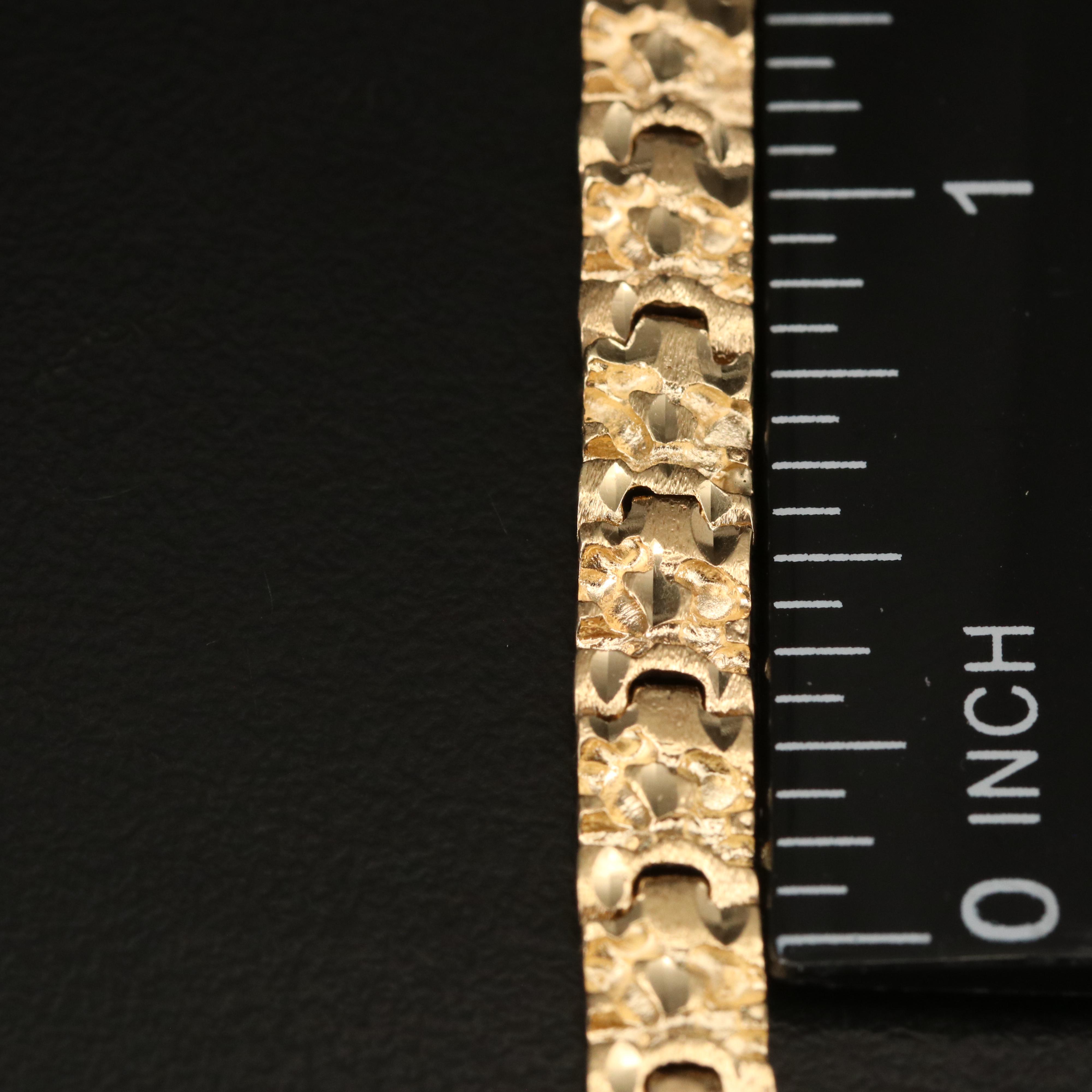 14K Fancy Link Bracelet