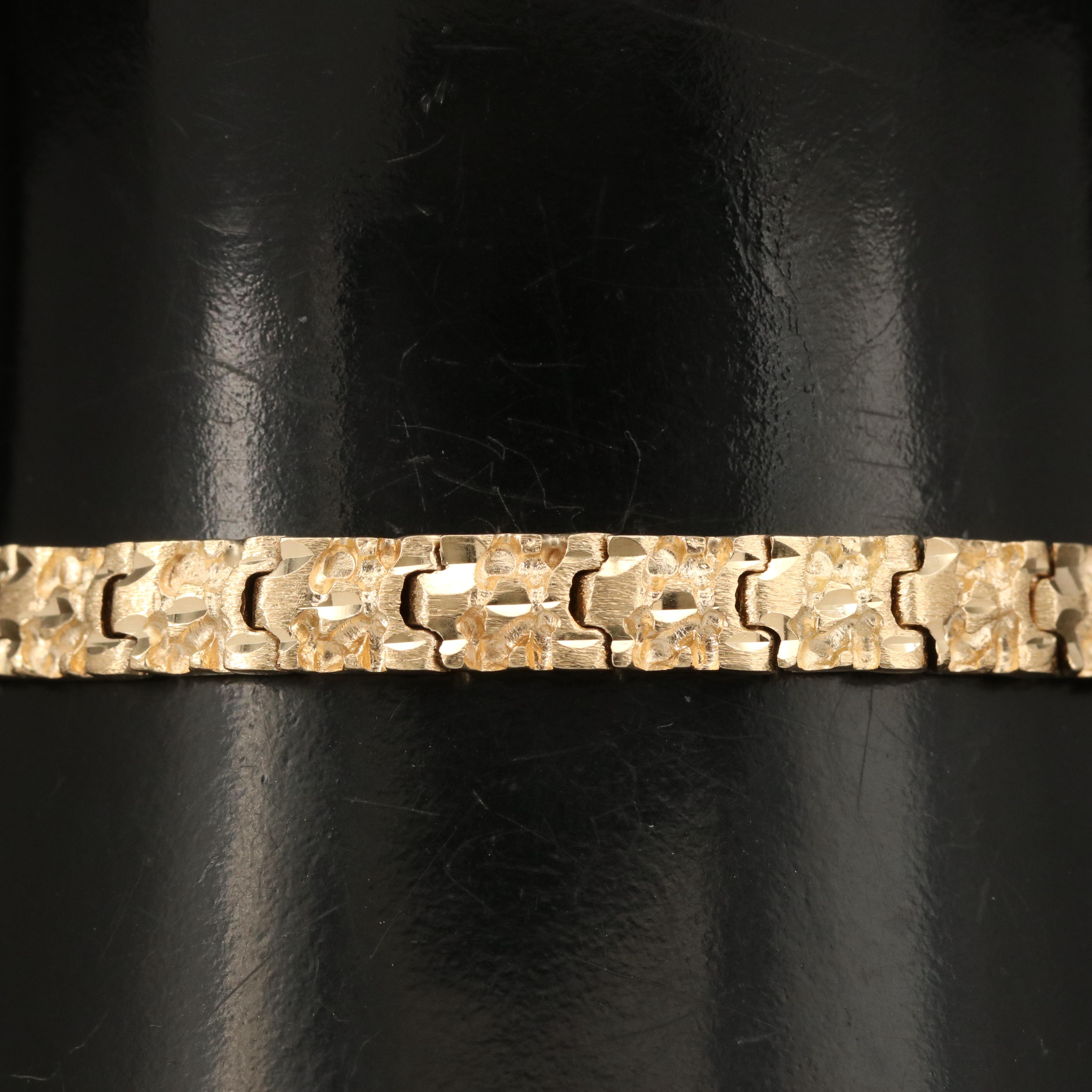 14K Fancy Link Bracelet