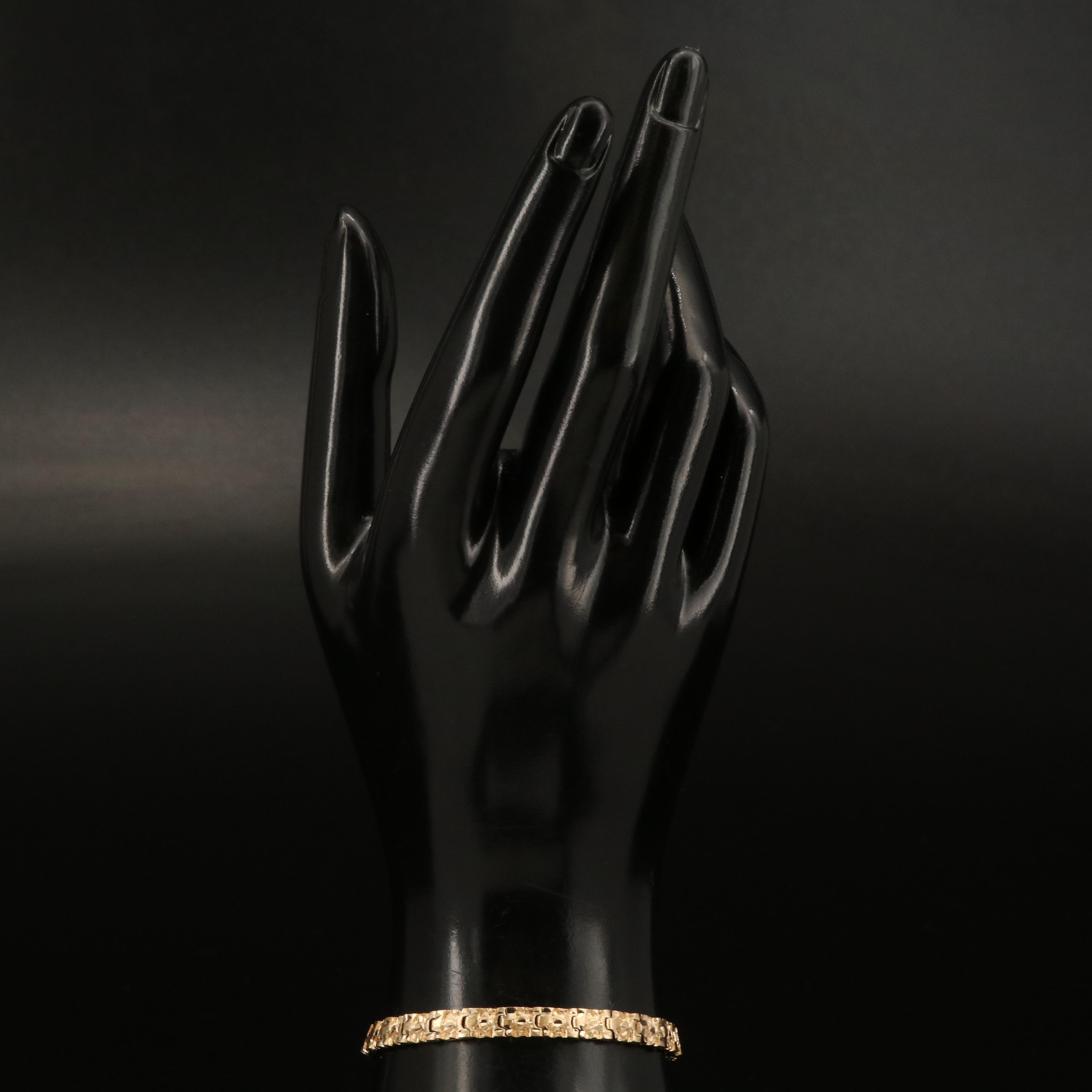 14K Fancy Link Bracelet