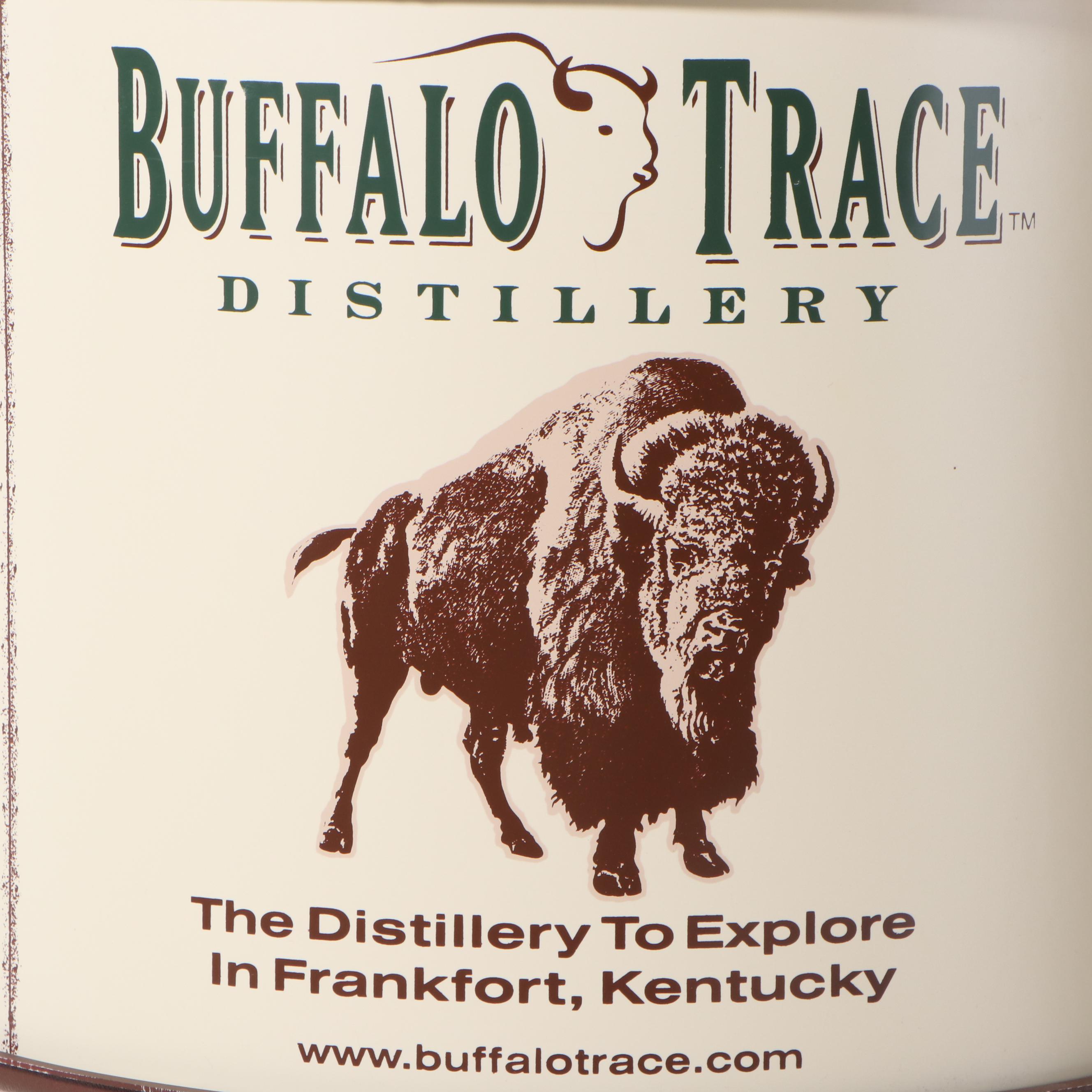 Buffalo Trace Distillery Laminate and Galvanized Metal Retail Display Stand