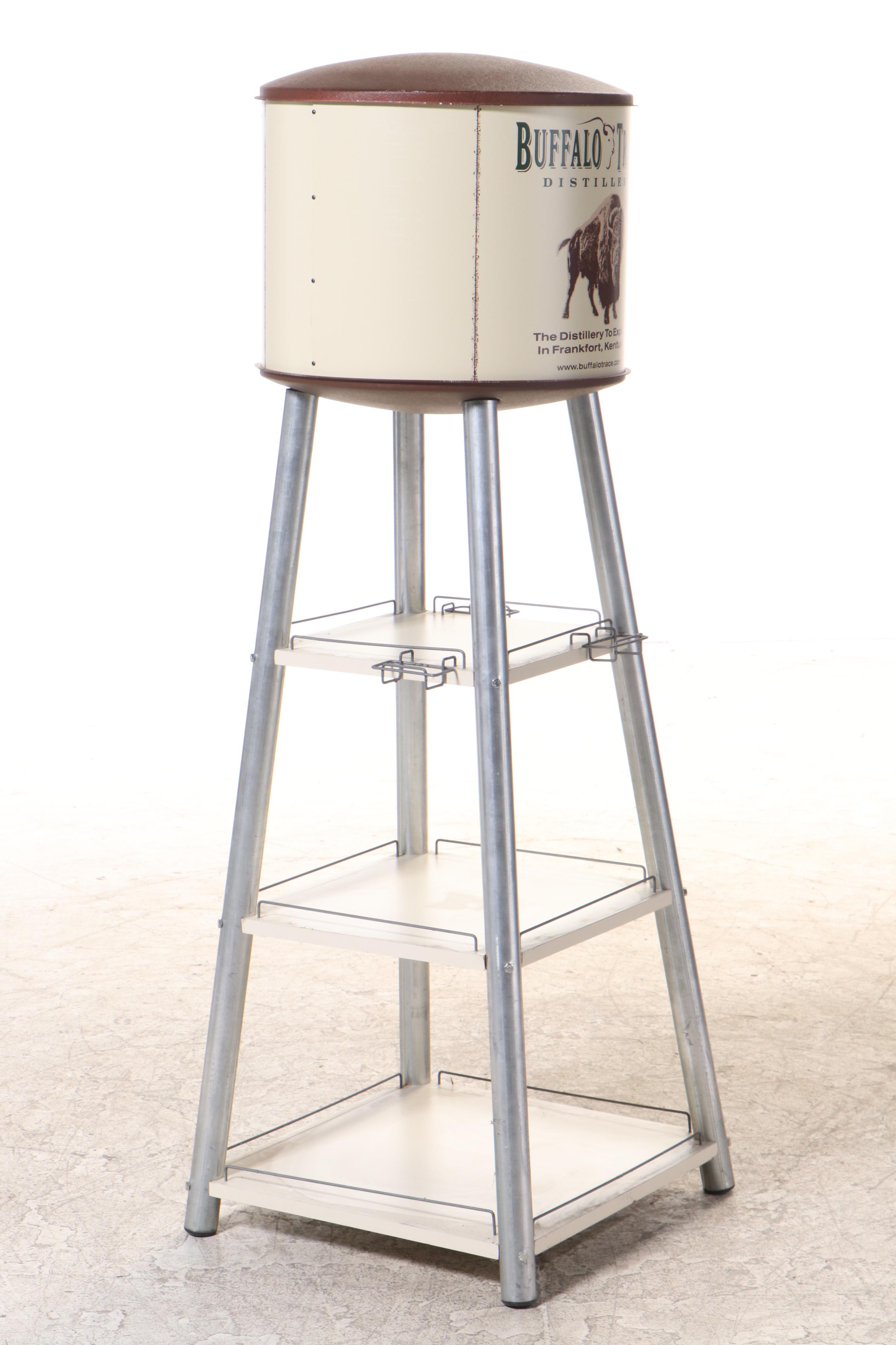 Buffalo Trace Distillery Laminate and Galvanized Metal Retail Display Stand