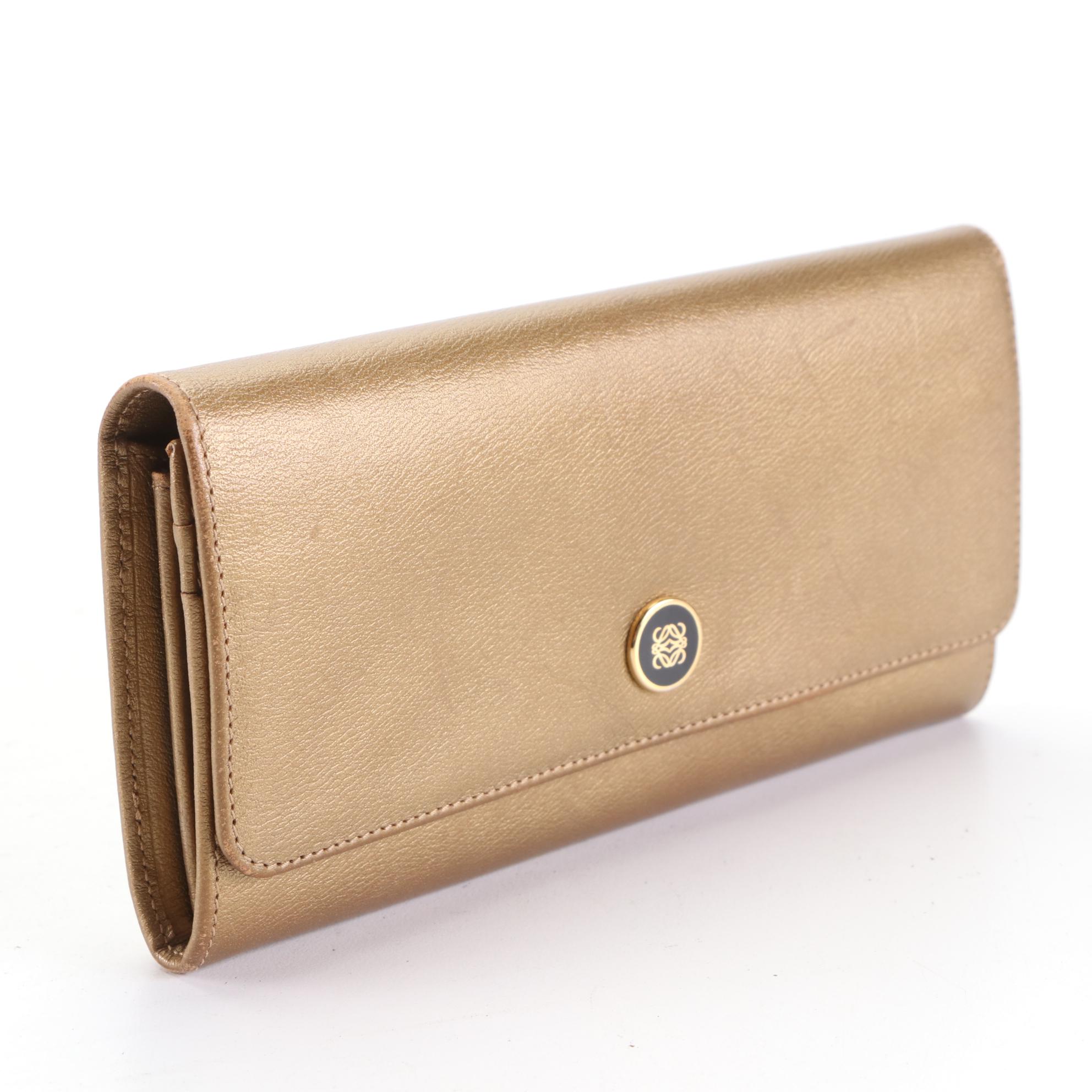 Loewe Long Wallet in Bronze Leather