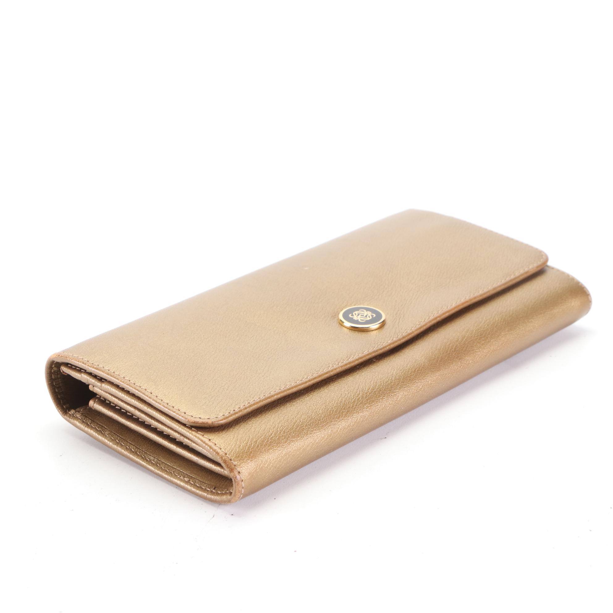 Loewe Long Wallet in Bronze Leather