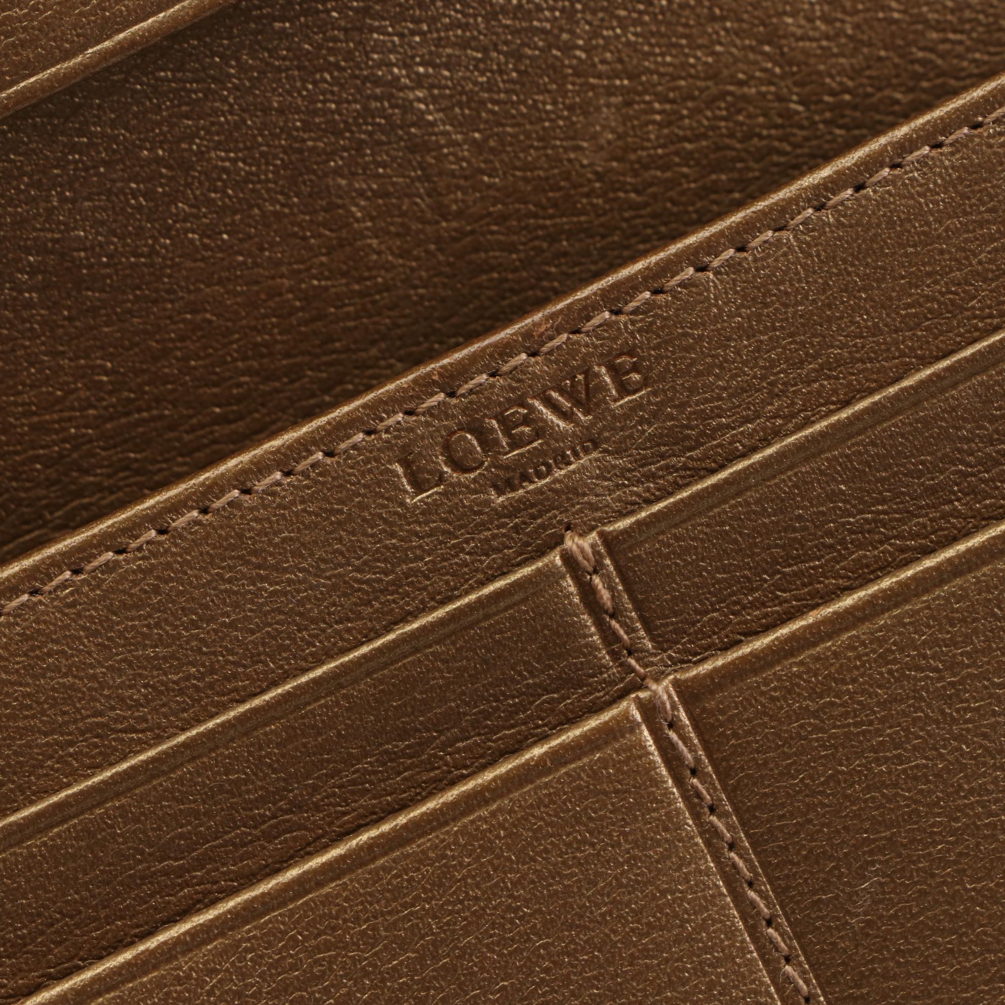 Loewe Long Wallet in Bronze Leather